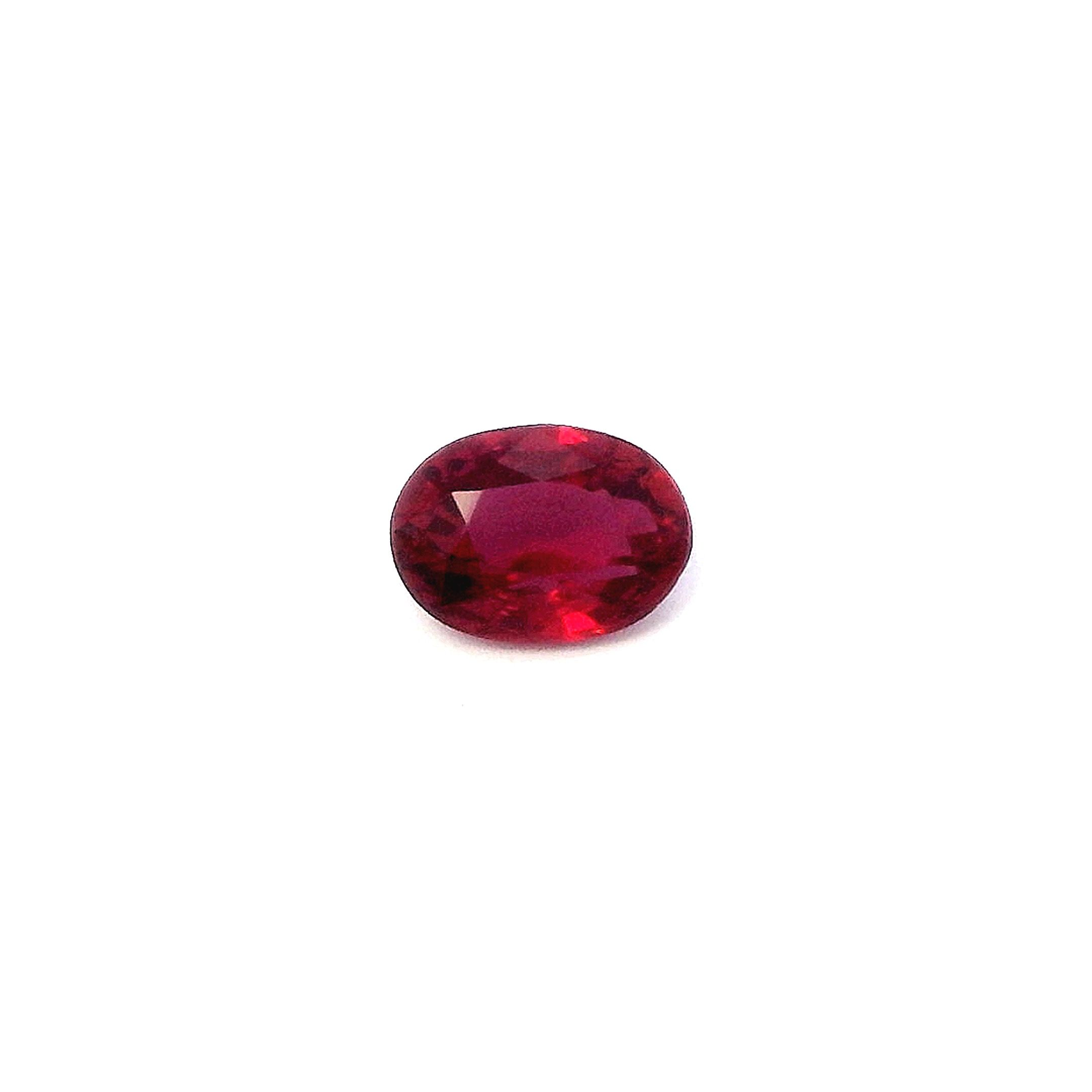 0.62 ct Oval Red Natural Ruby