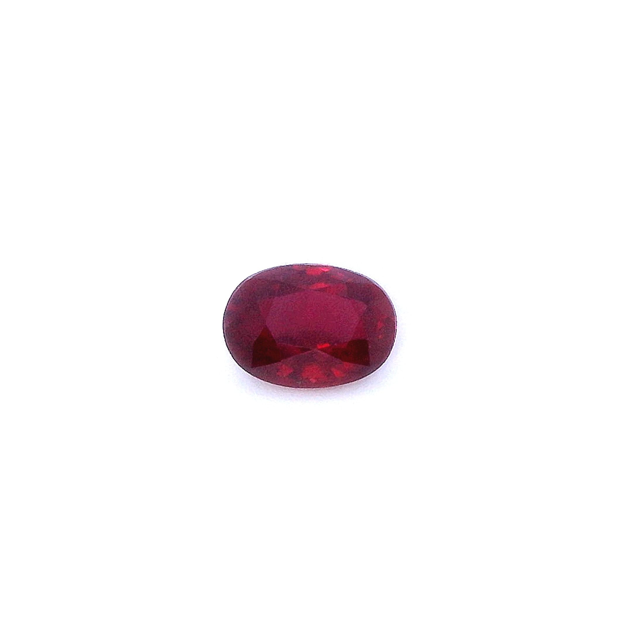 0.63 ct Oval Red Natural Ruby