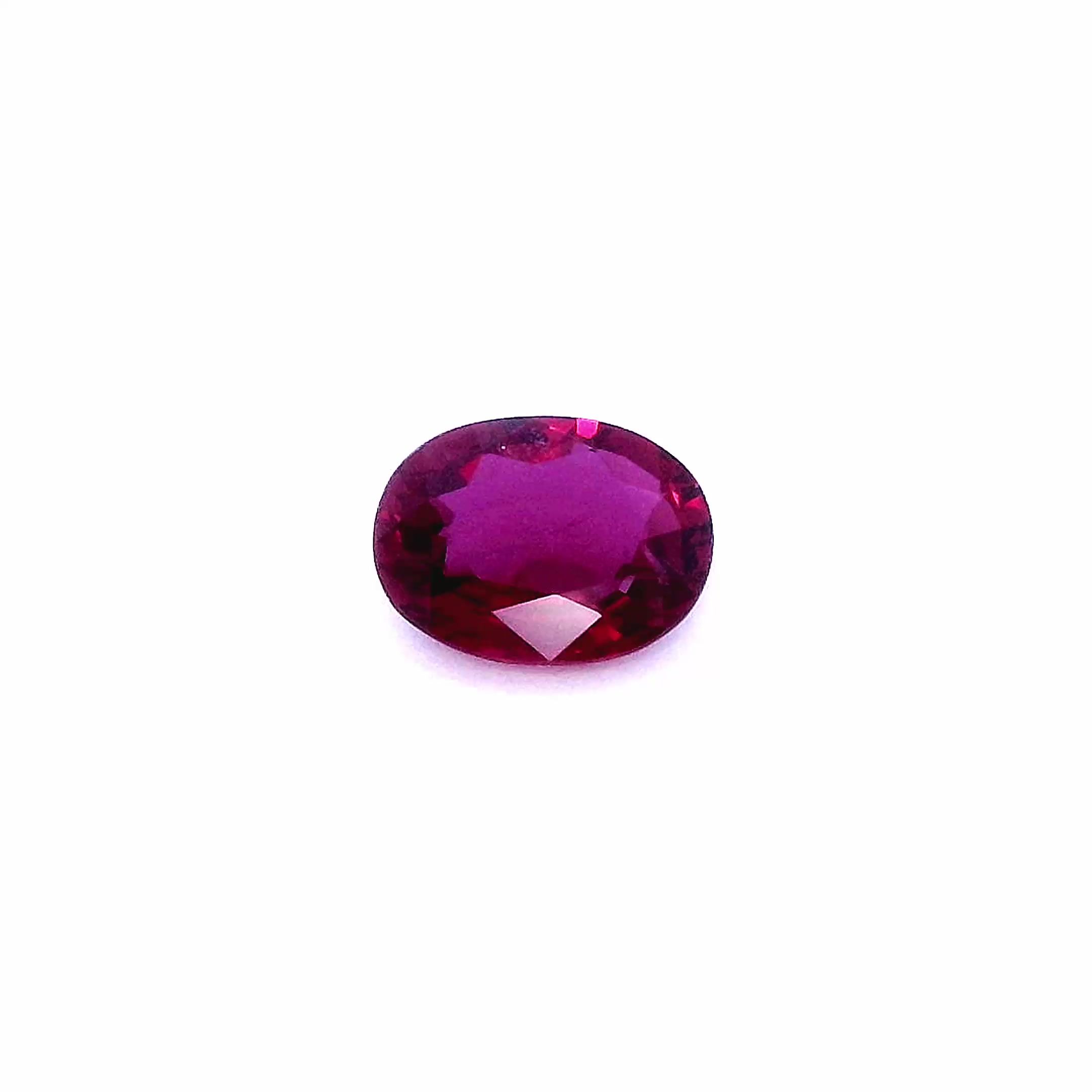 0.63 ct Oval Red Natural Ruby