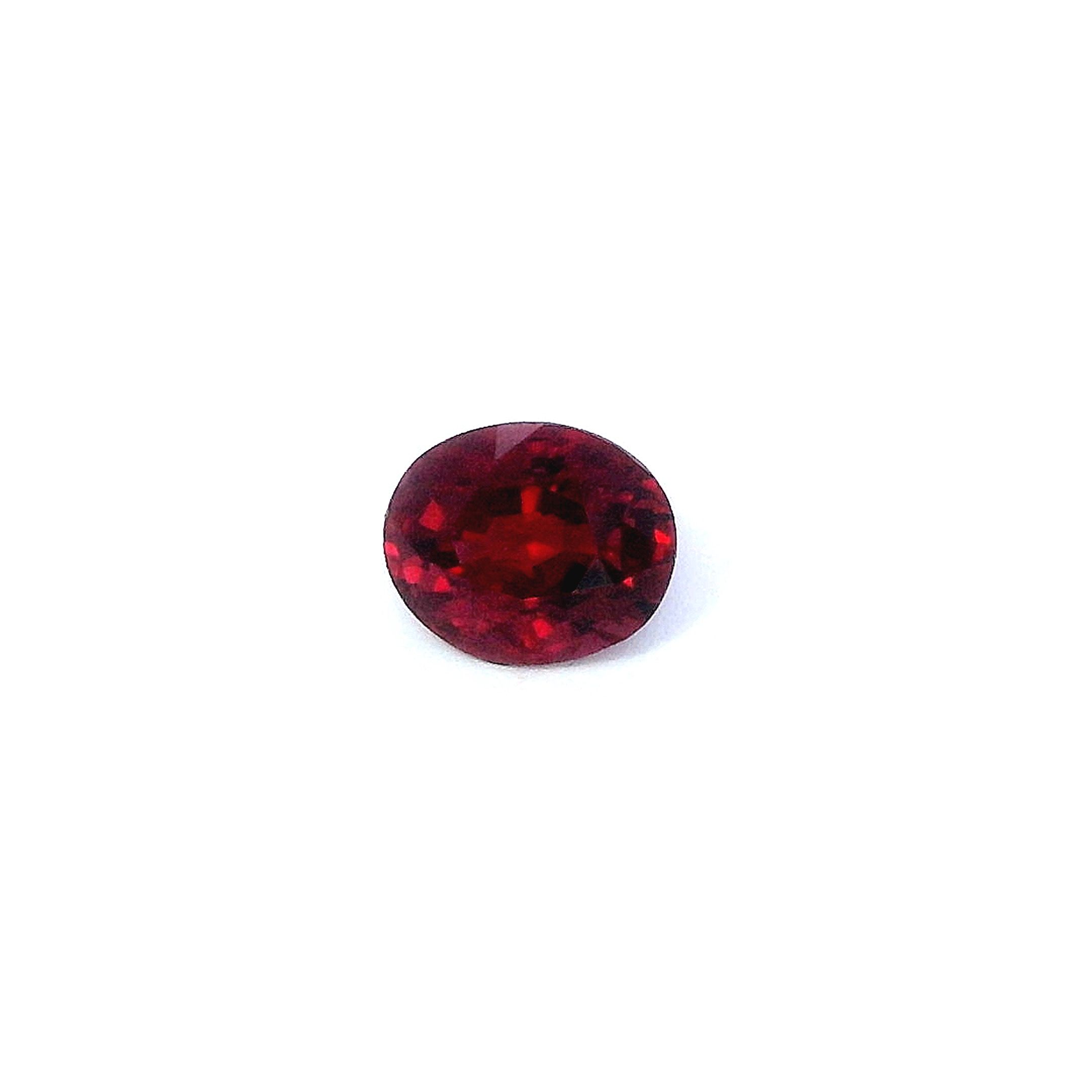 0.68 ct Oval Red Natural Ruby