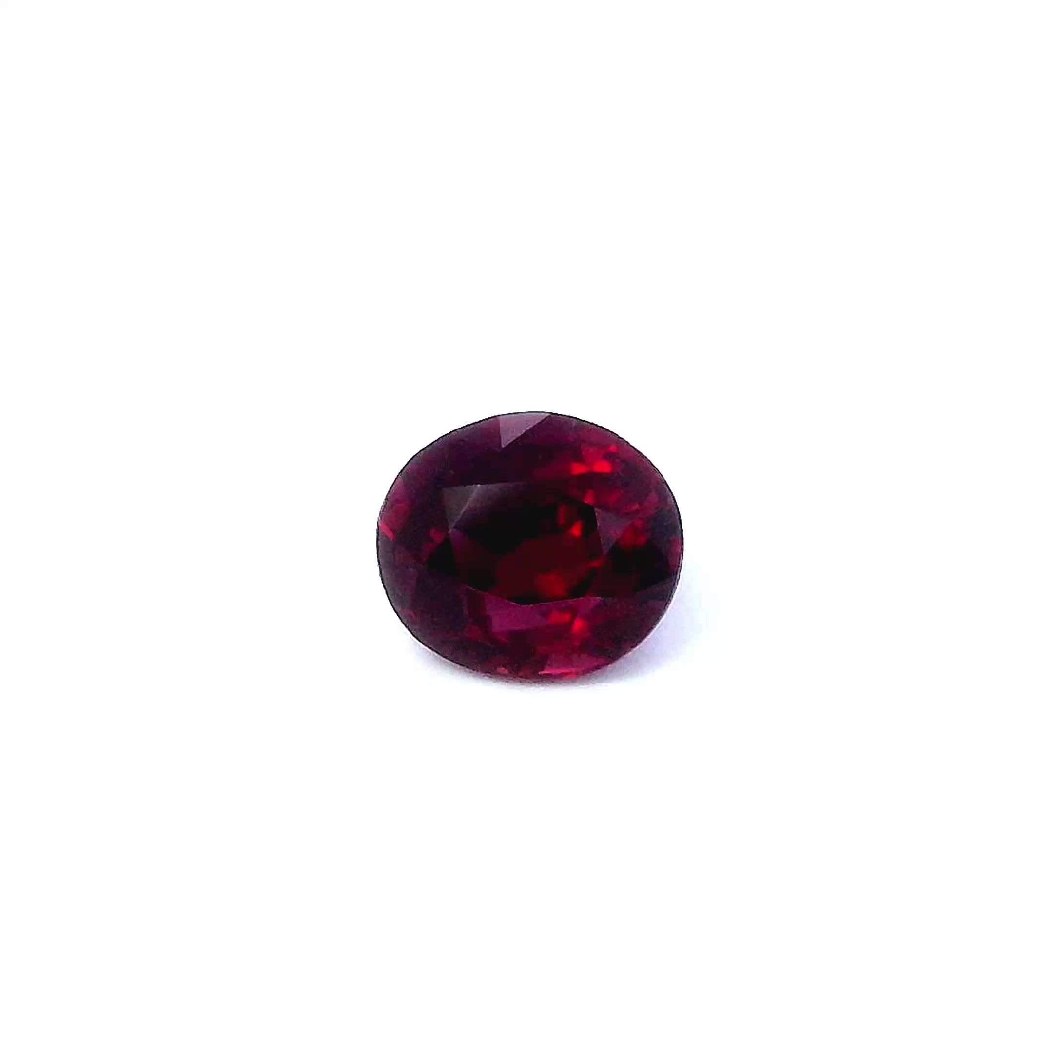 0.69 ct Oval Red Natural Ruby