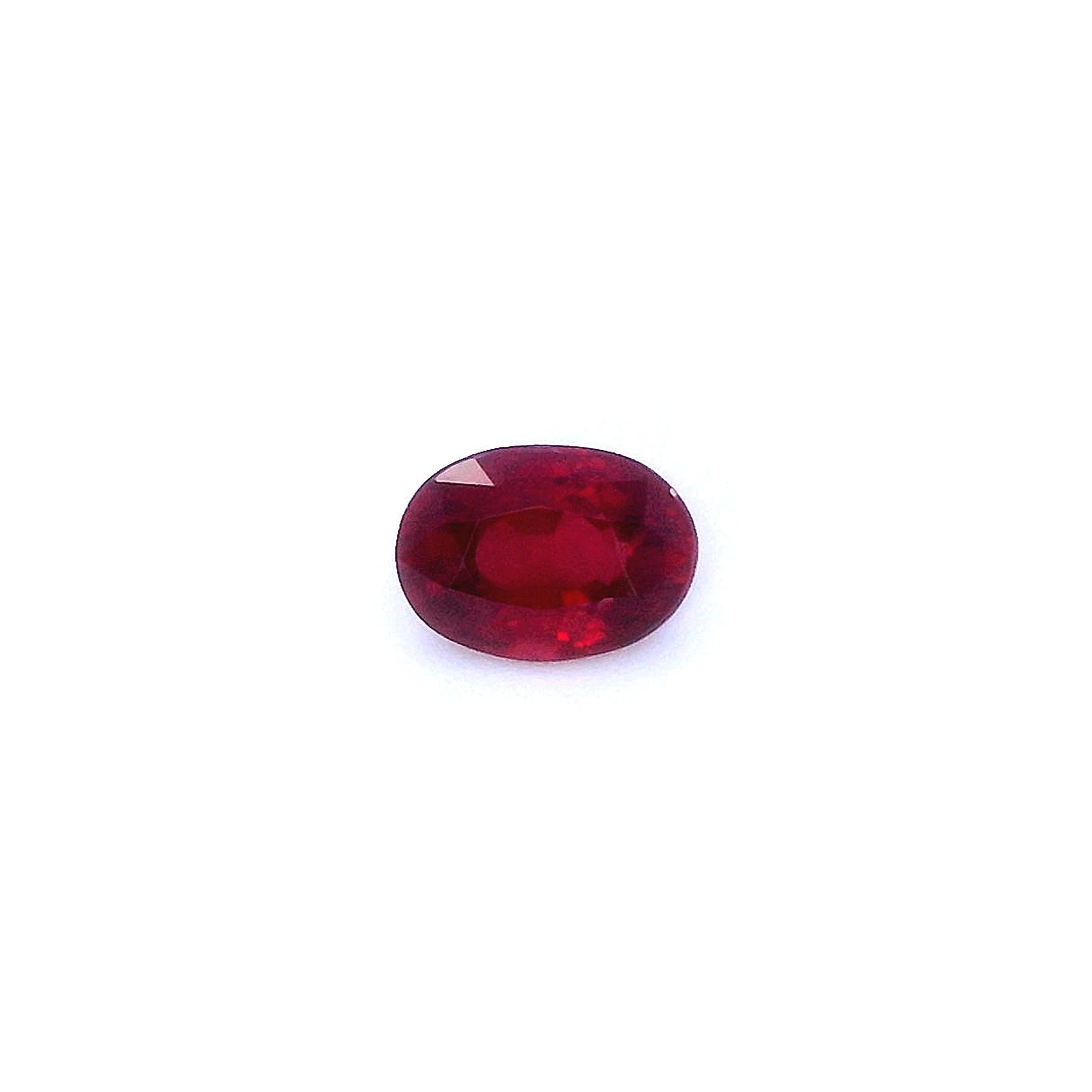 0.68 ct Oval Red Natural Ruby