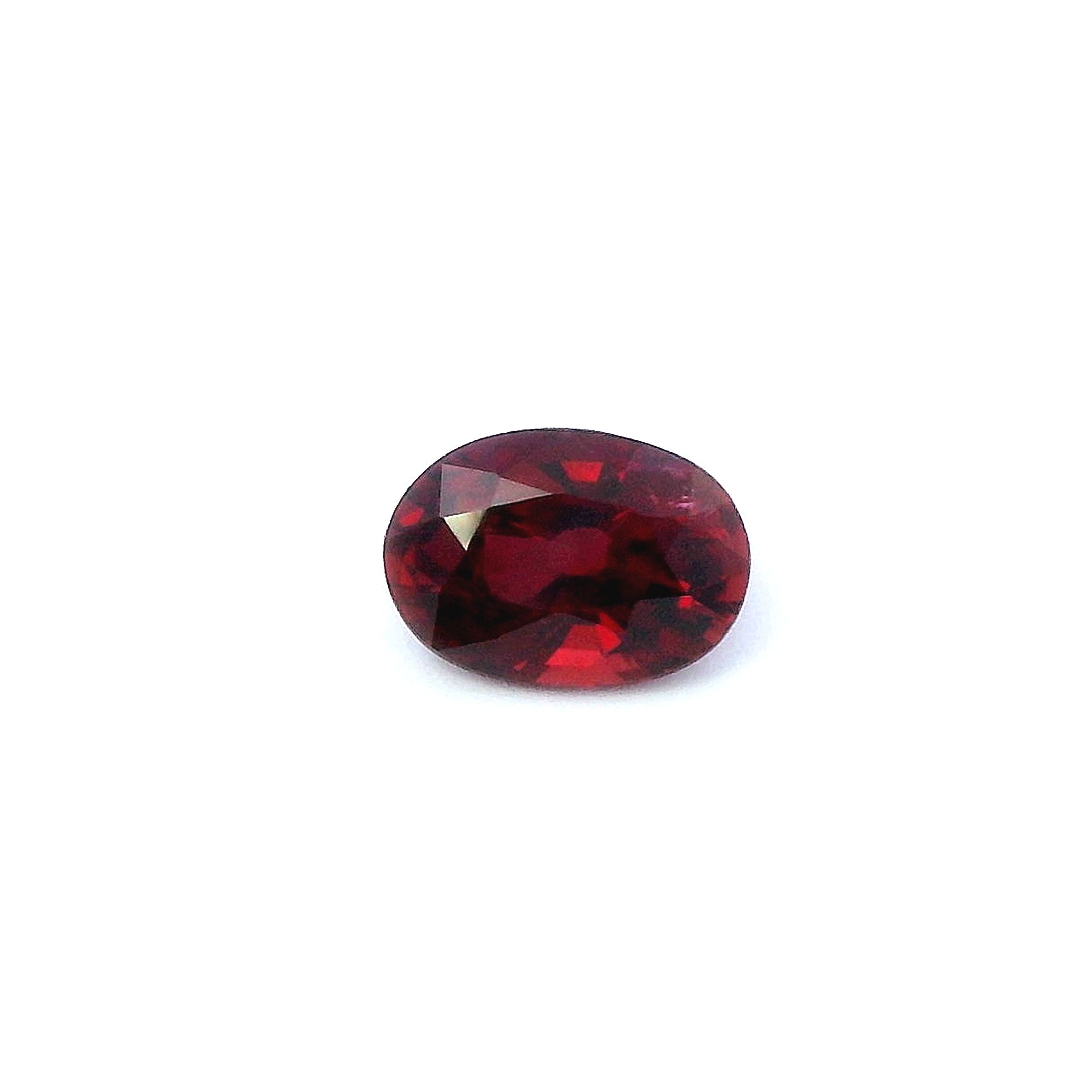0.69 ct Oval Red Natural Ruby