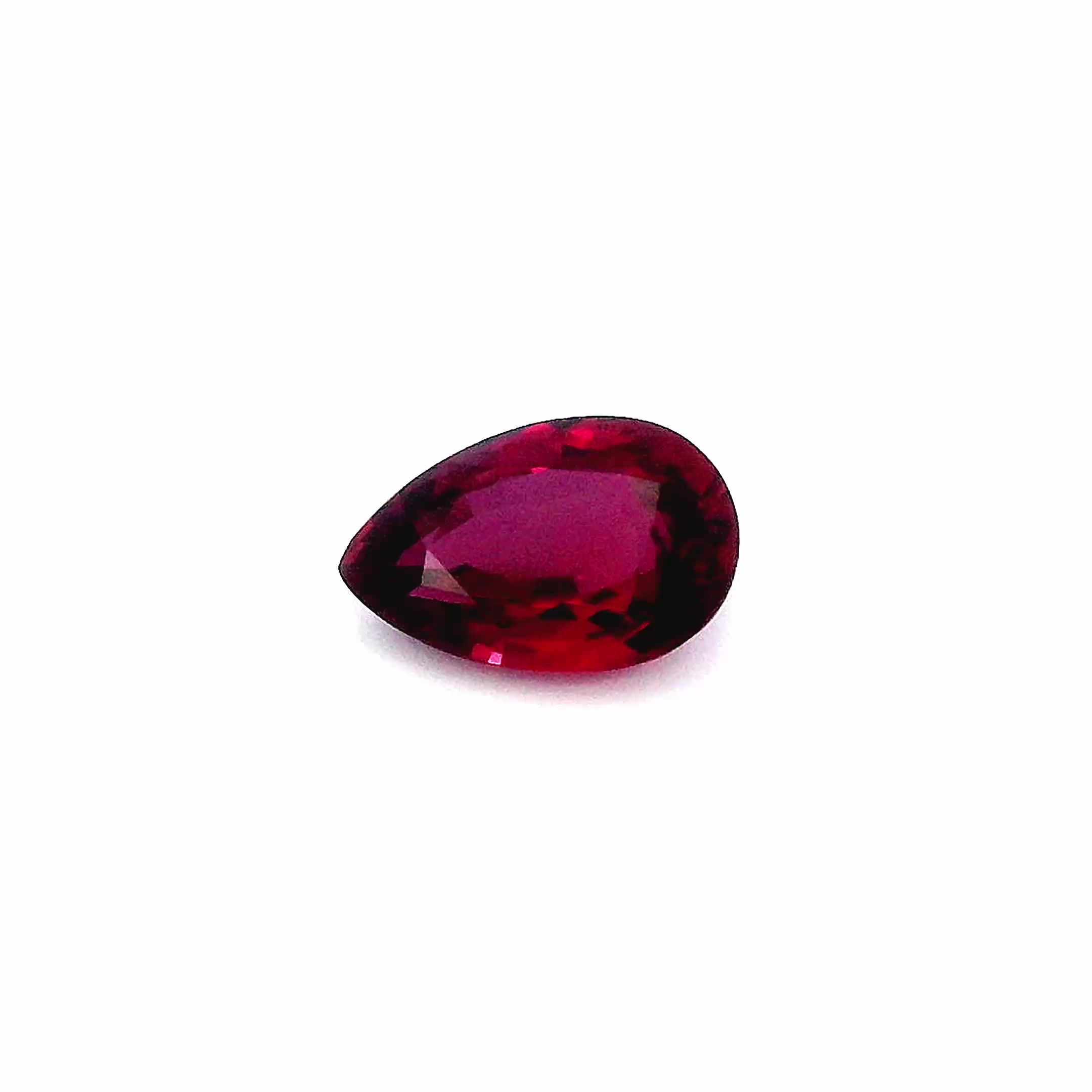 0.81 ct Pear Red Natural Ruby
