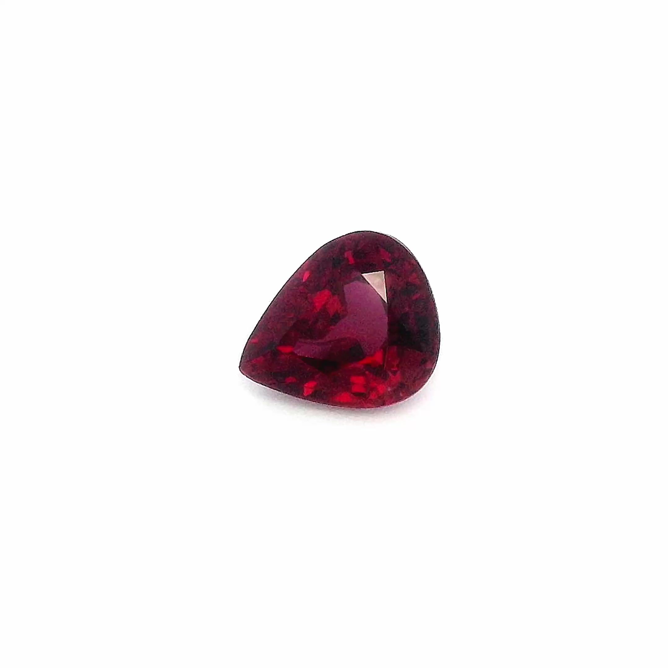 1.05 ct Pear Red Natural Ruby