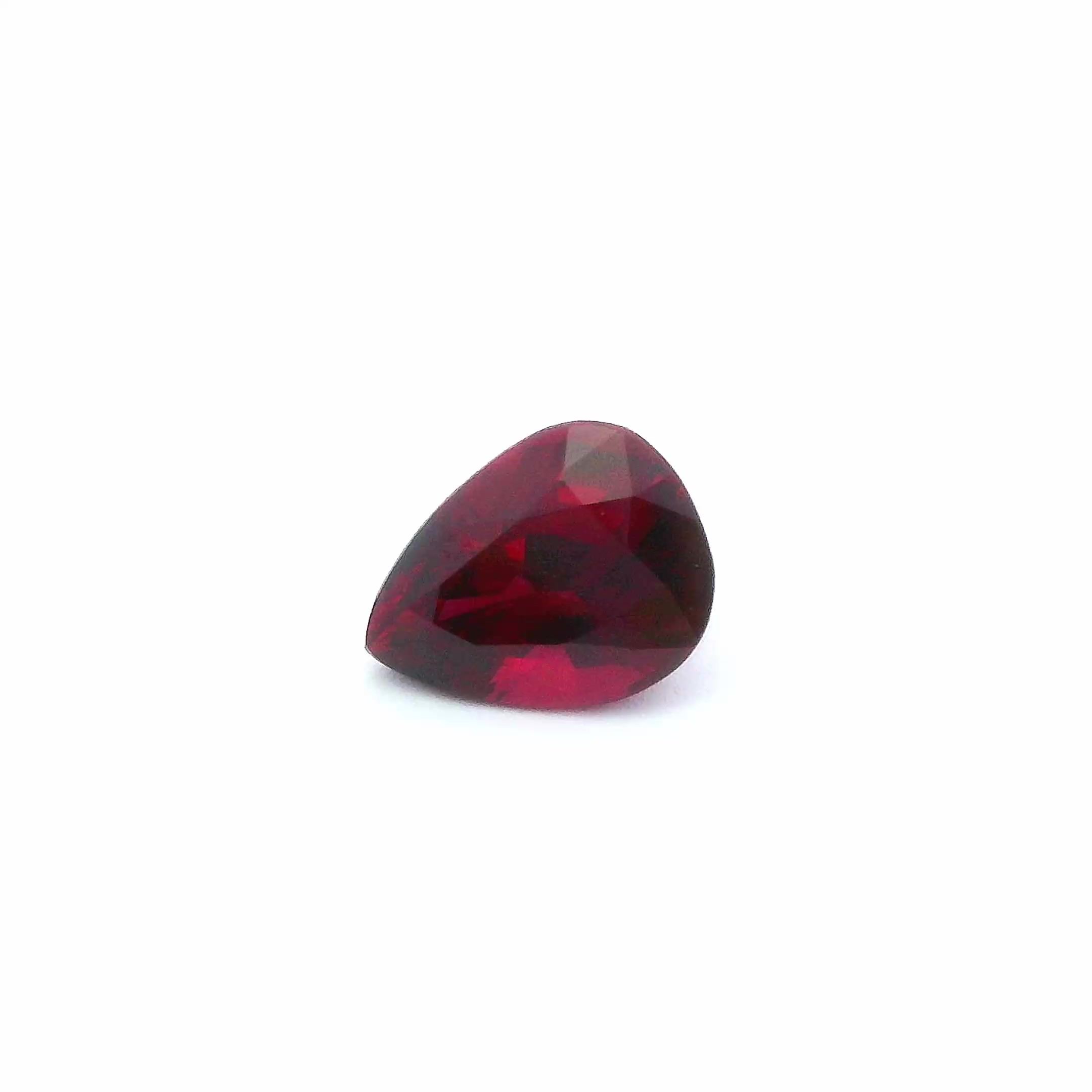 1.10 ct Pear Red Natural Ruby