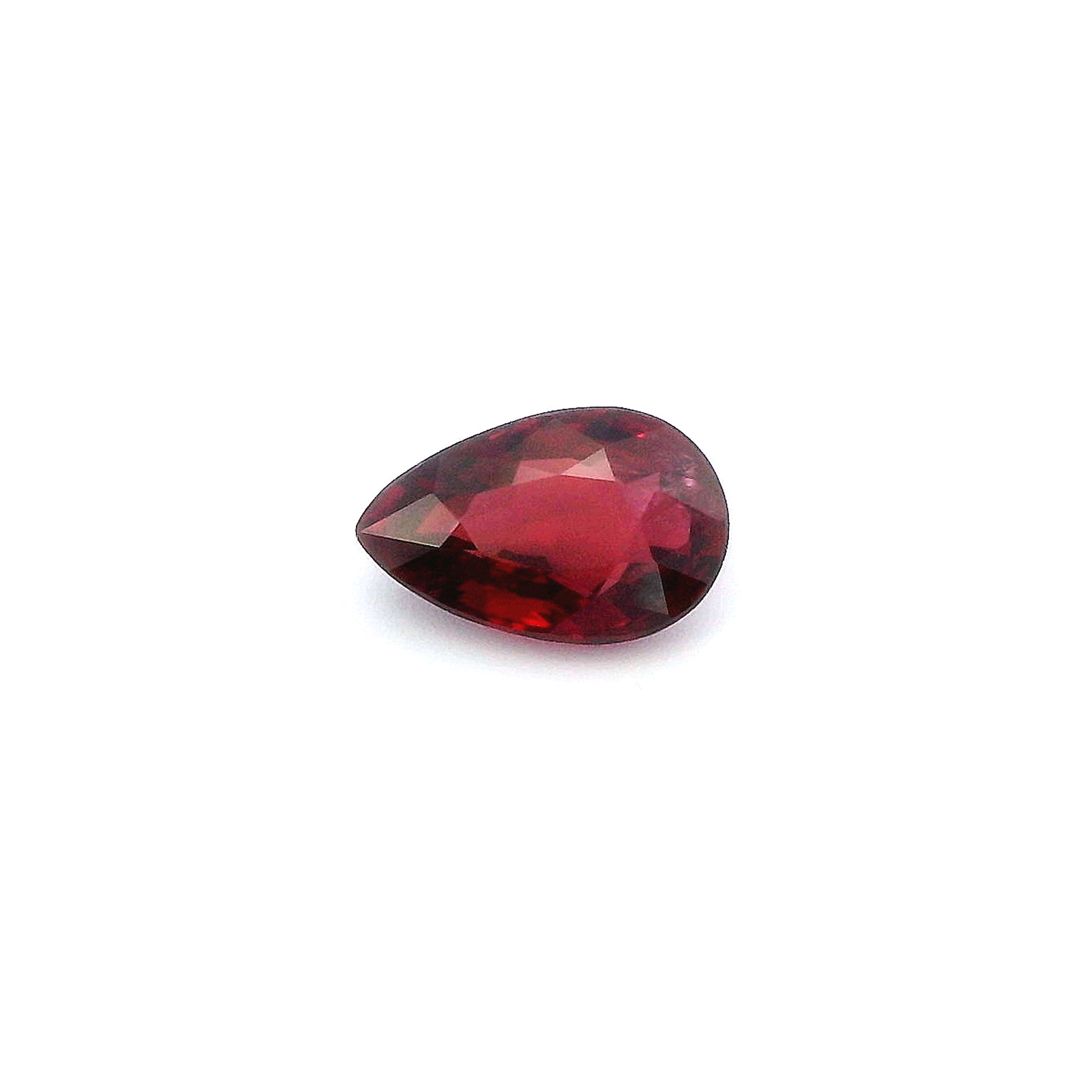 1.25 ct Pear Red Natural Ruby