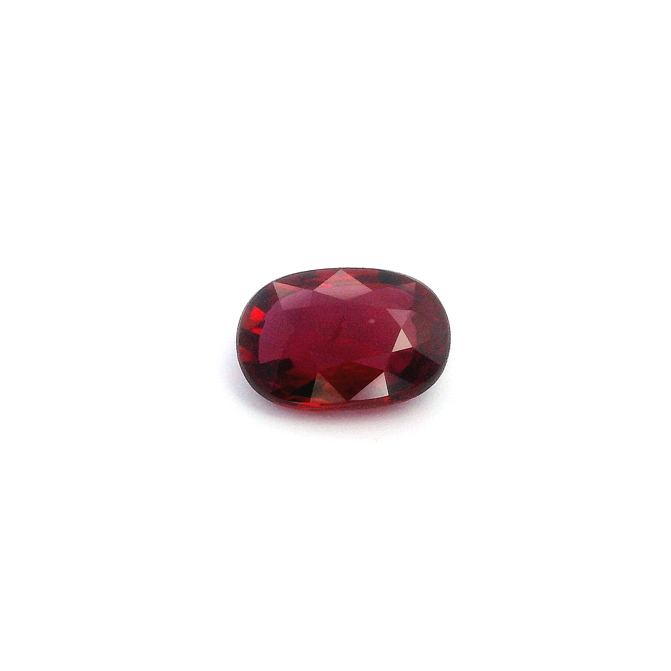 1.46 ct Oval Red Natural Ruby