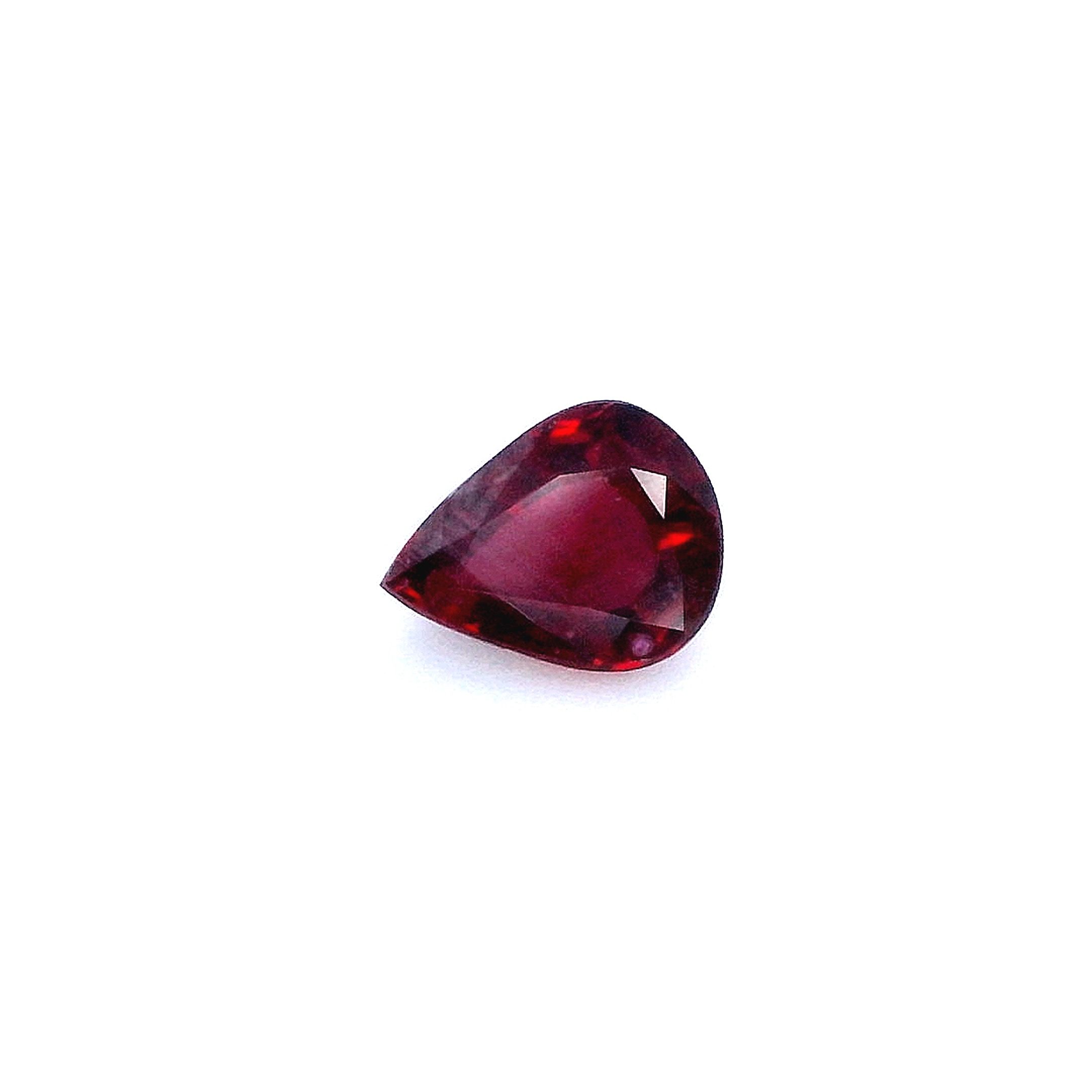 1.47 ct Pear Red Natural Ruby