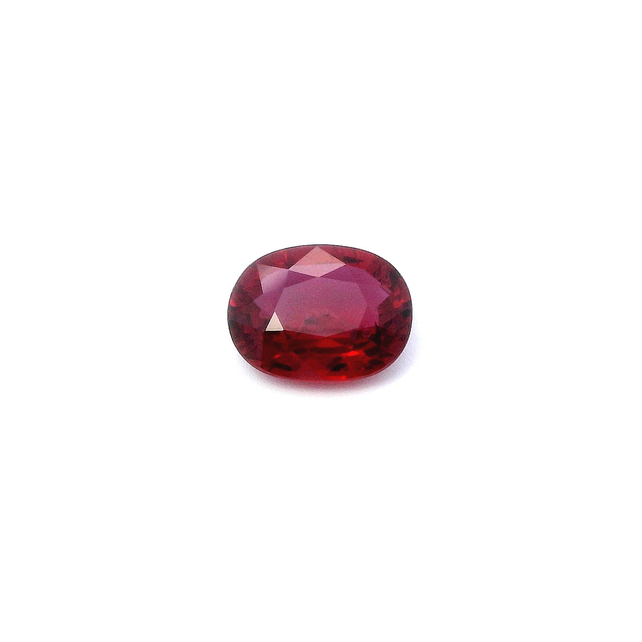 1.60 ct Oval Red Natural Ruby