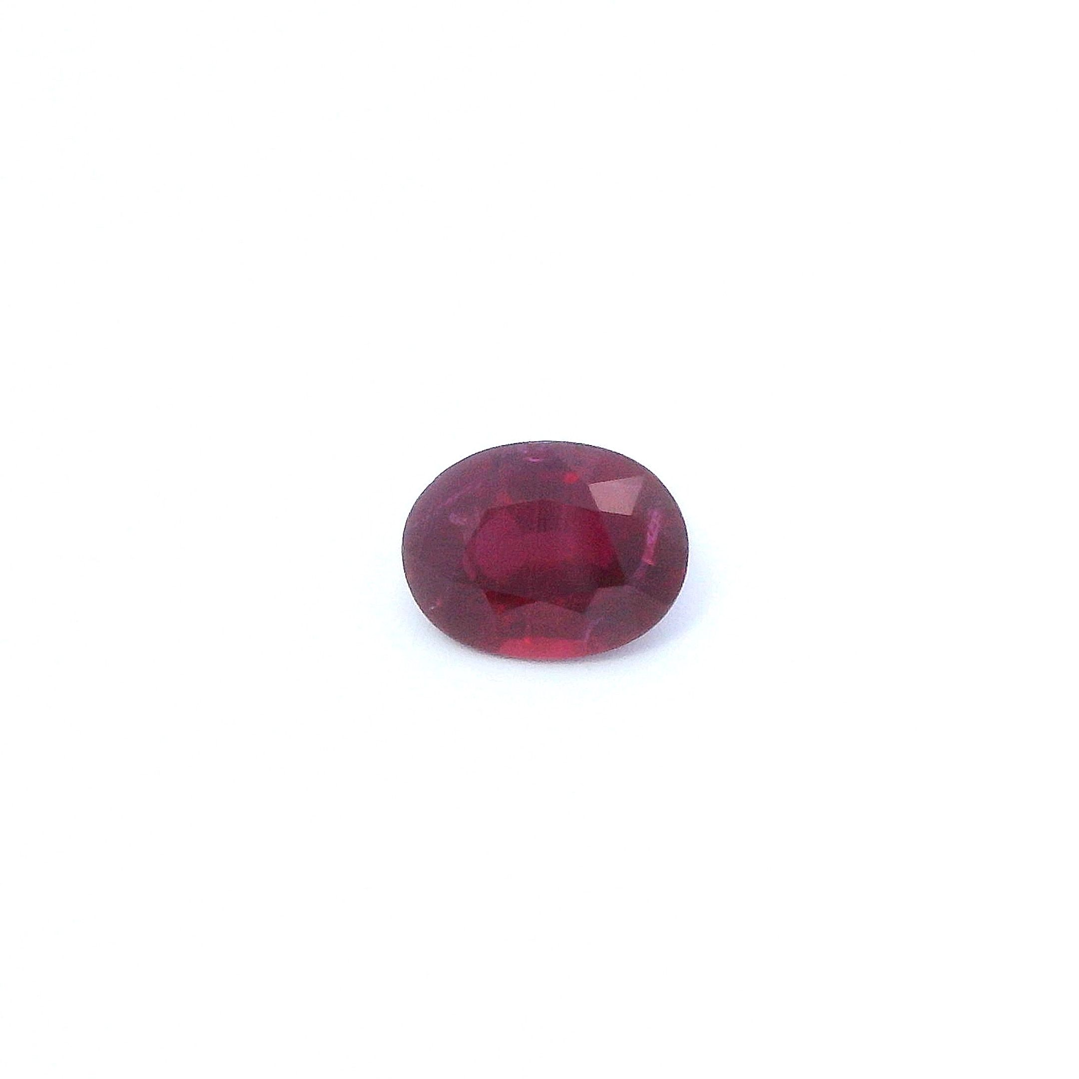 1.73 ct Oval Red Natural Ruby