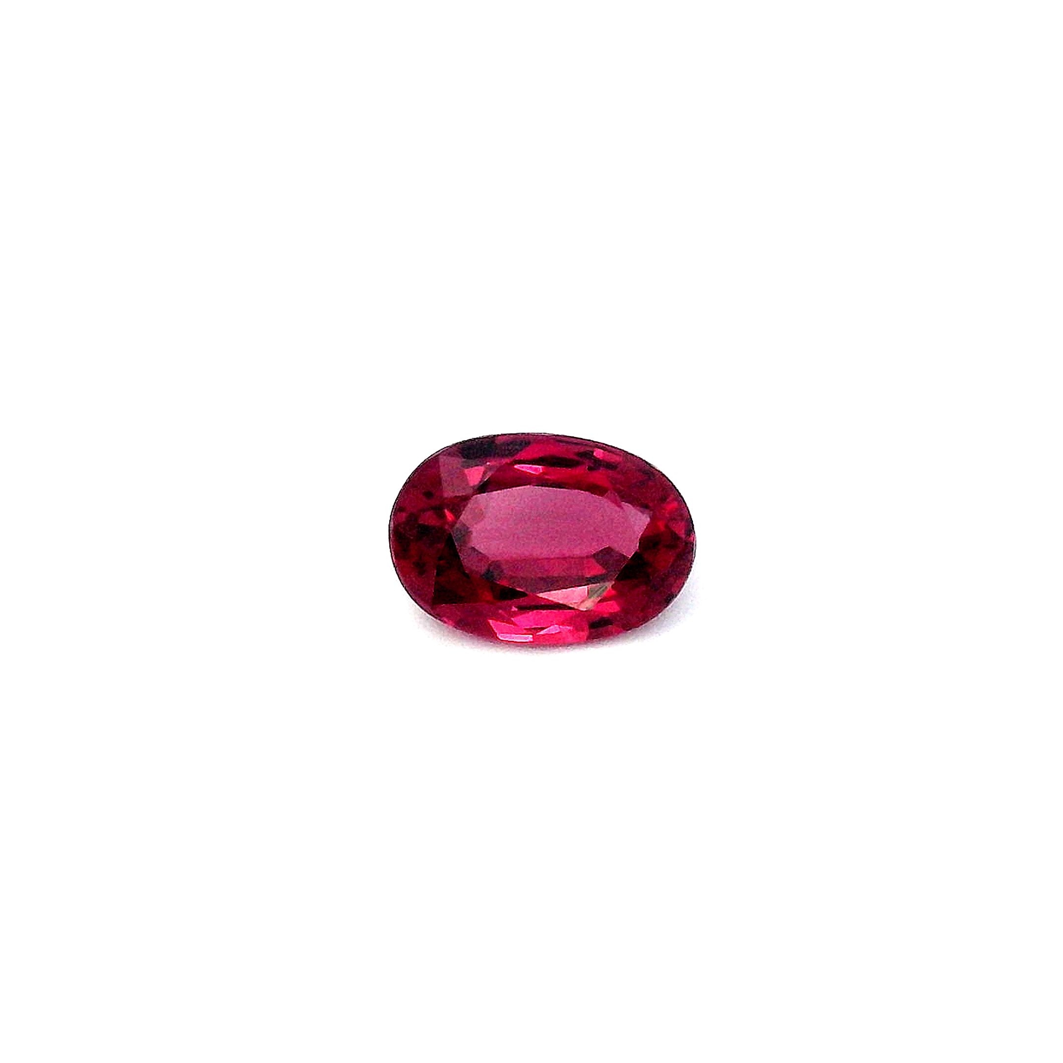 0.80 ct Oval Red Natural Ruby
