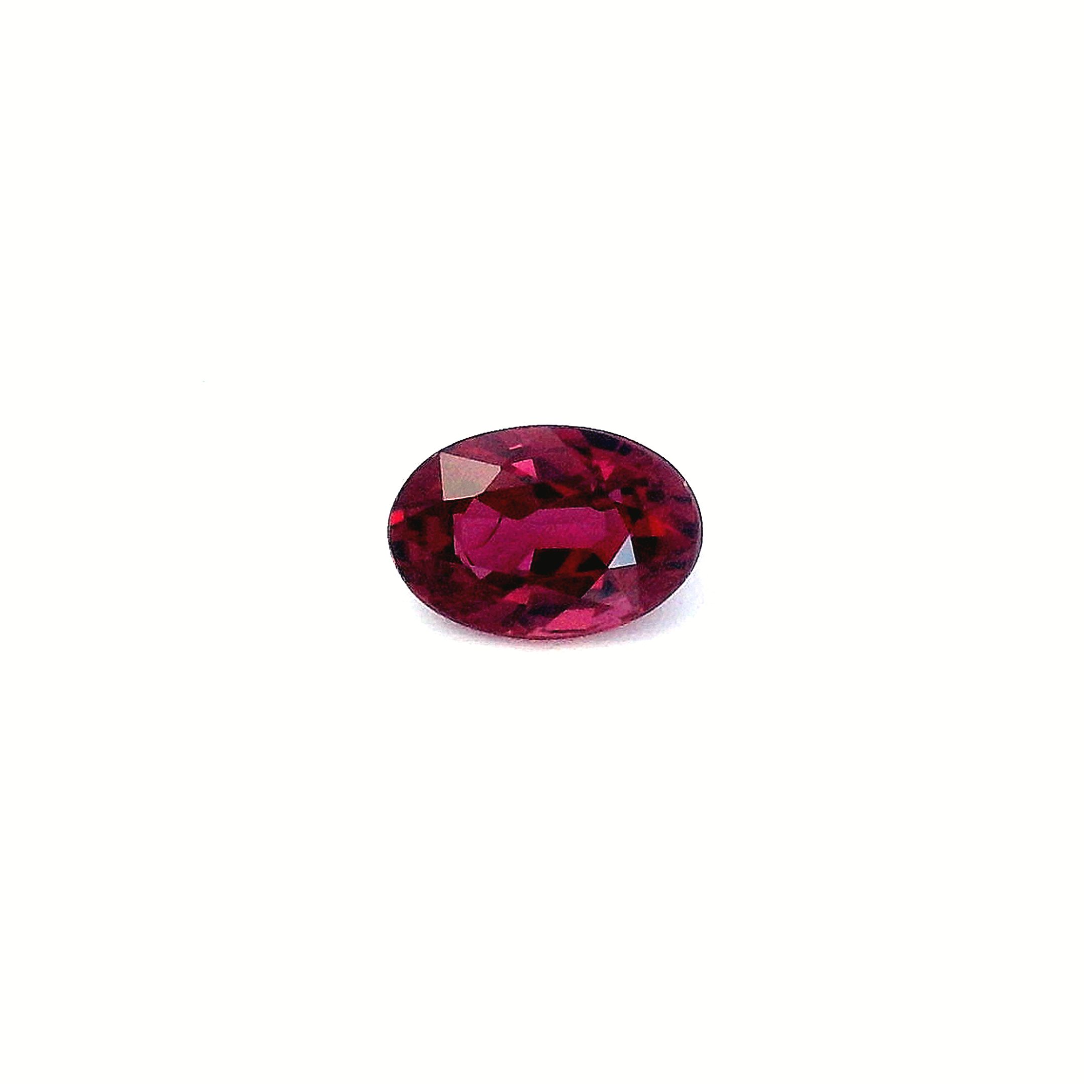 0.61 ct Oval Red Natural Ruby