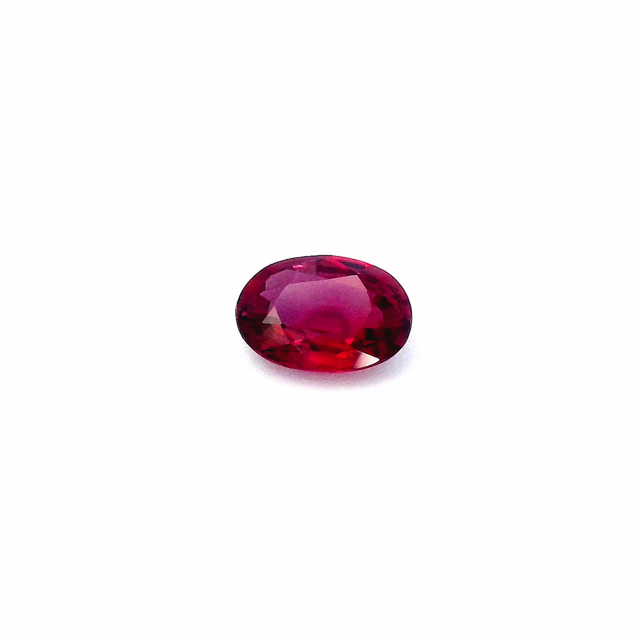 0.50 ct Oval Red Natural Ruby