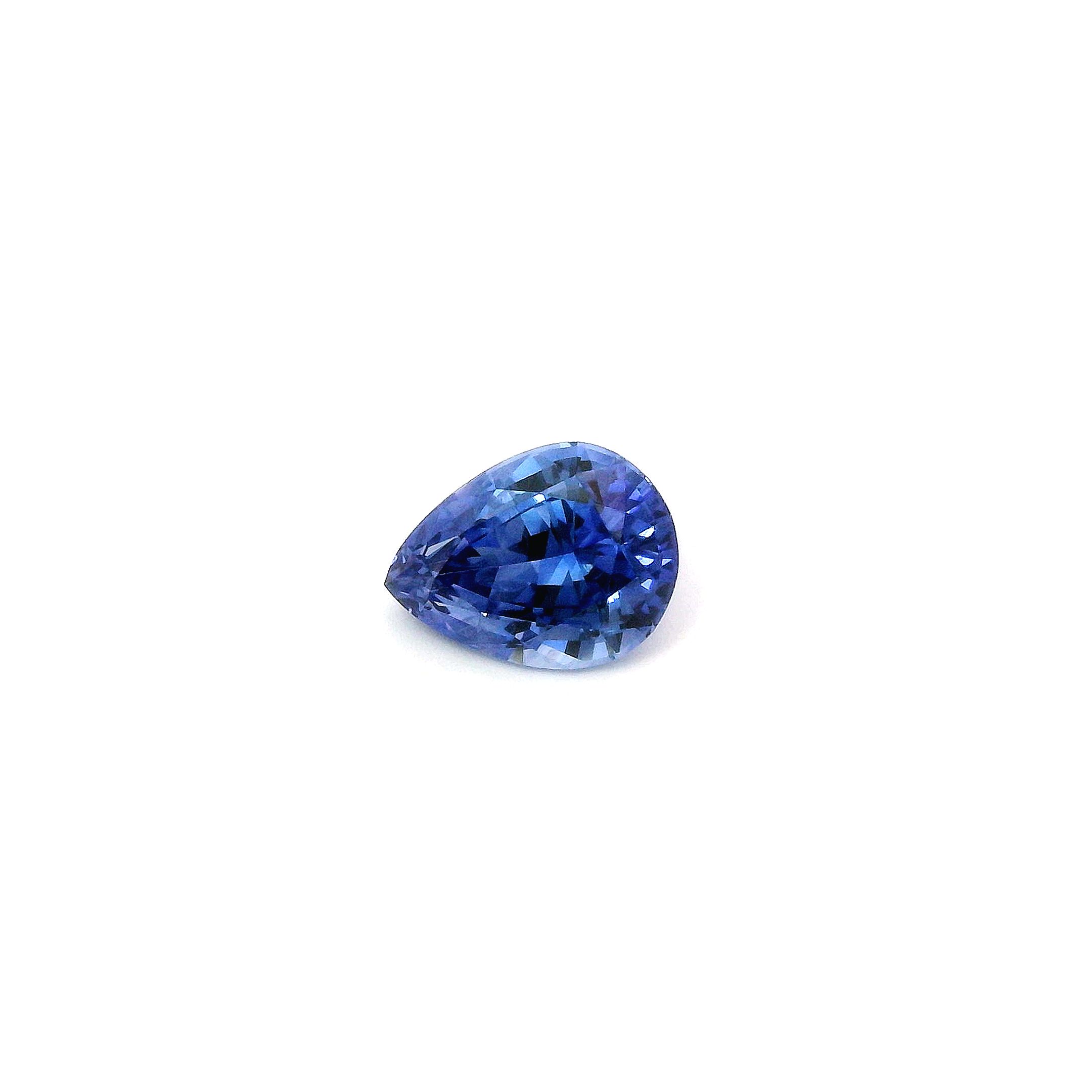 2.28 ct Pear Blue Natural Sapphire