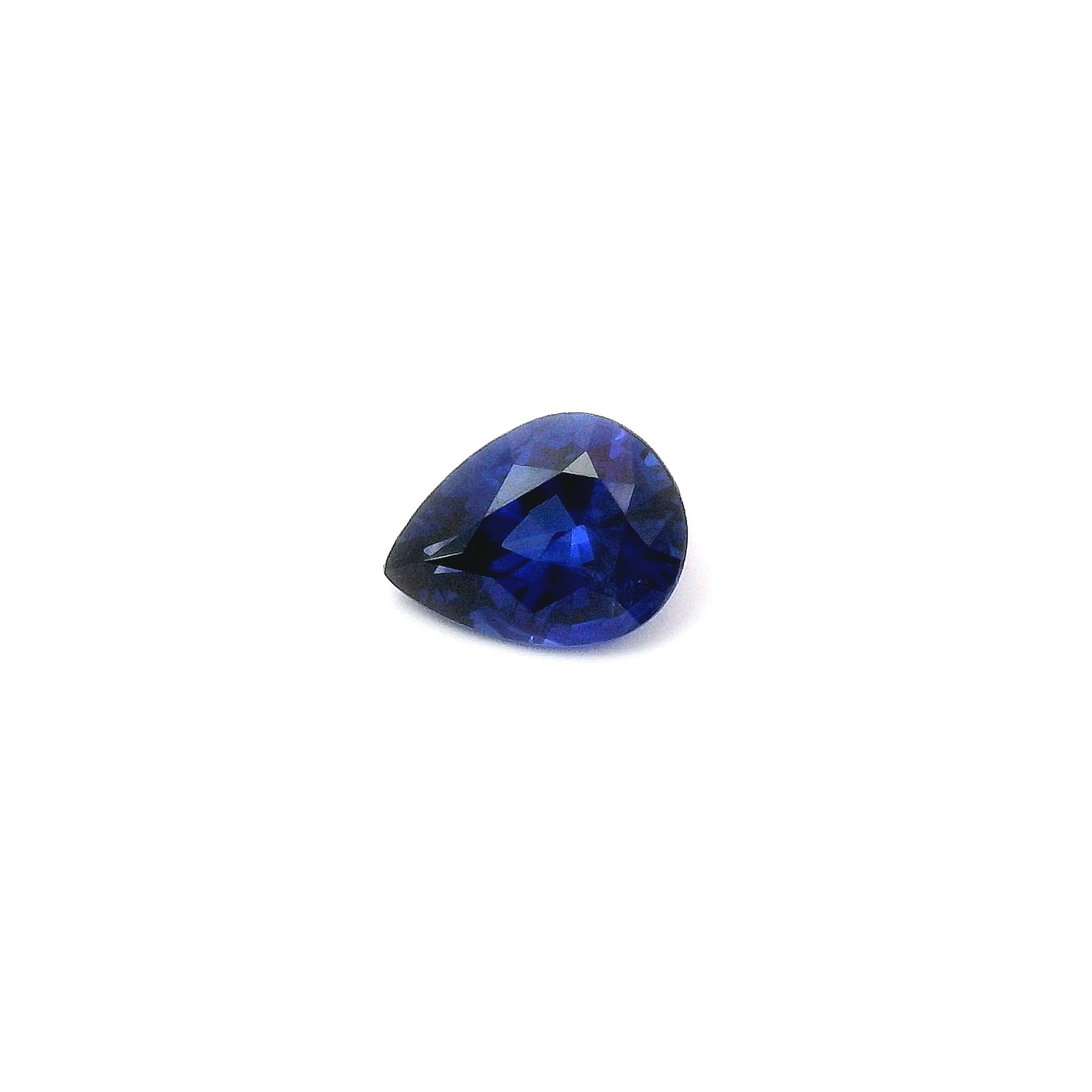 1.47 ct Pear Blue Natural Sapphire