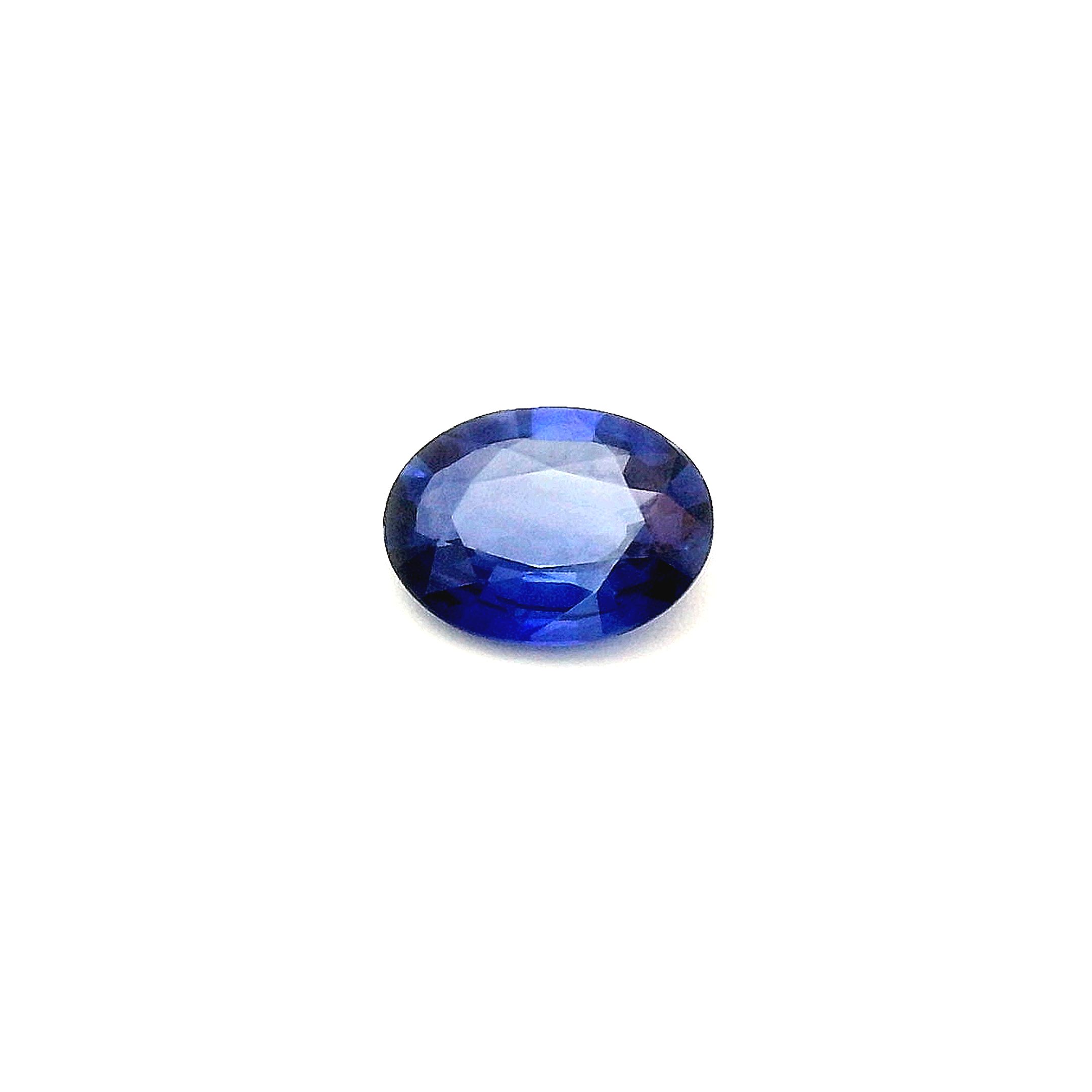 0.96 ct Oval Blue Natural Sapphire