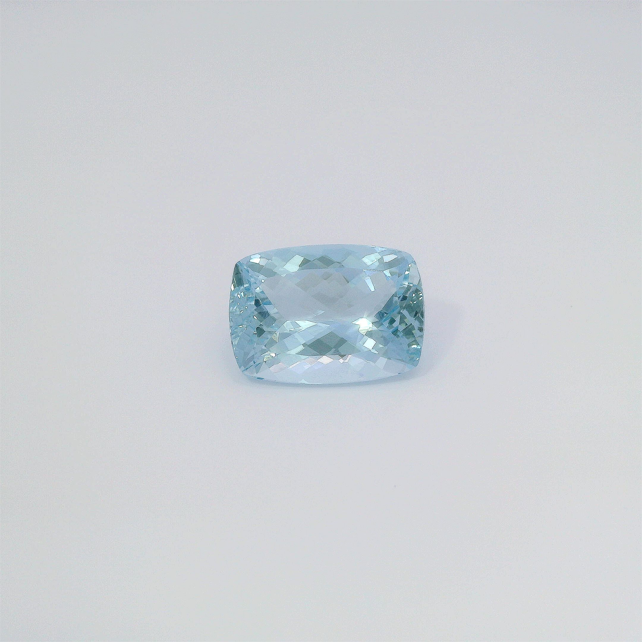 10.87 ct Cushion Blue Natural Aquamarine