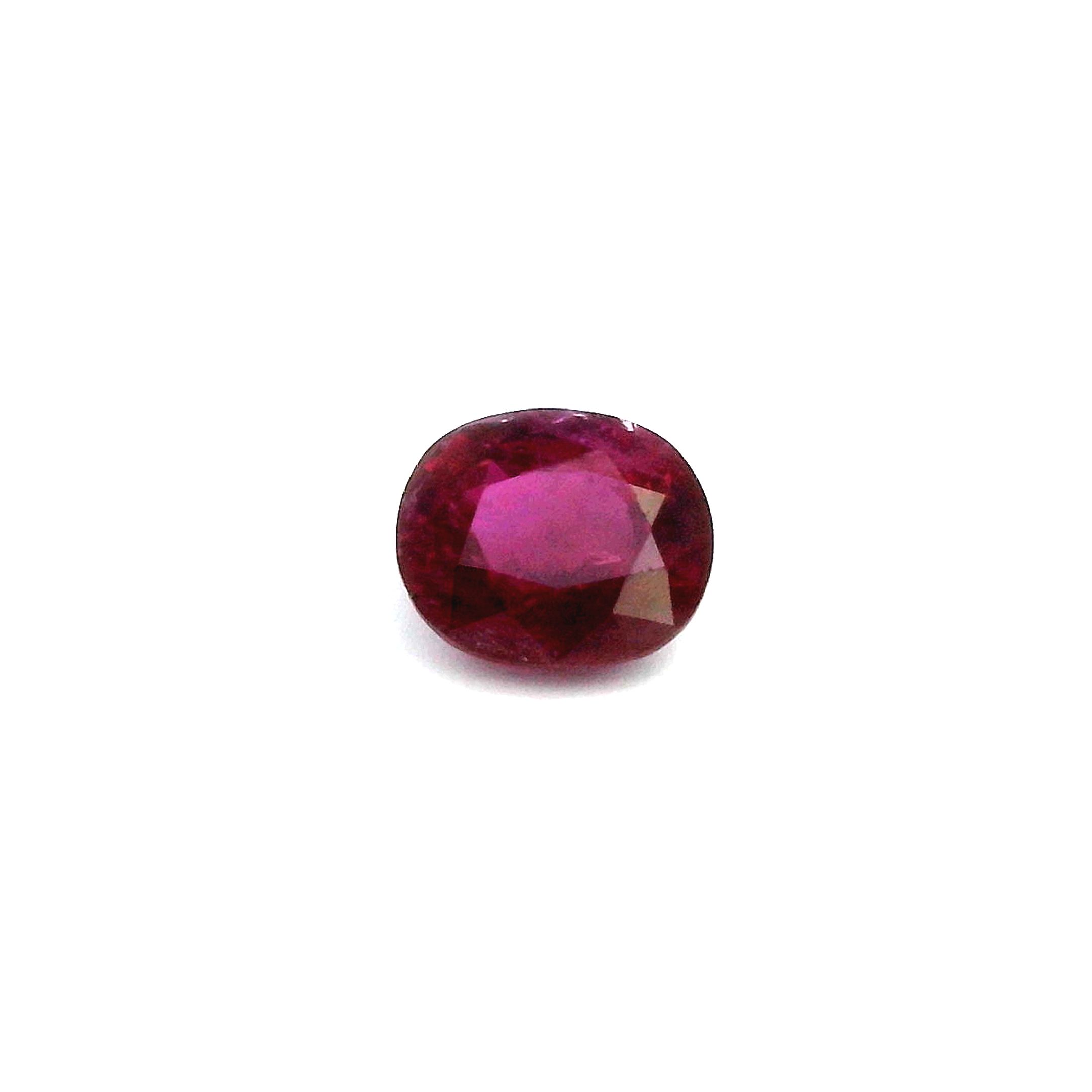 2.30 ct Oval Red Natural Ruby