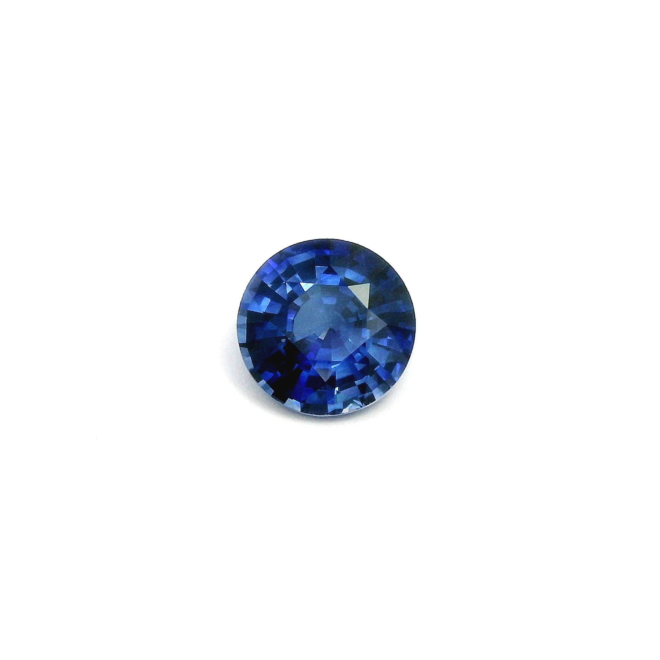 1.50 ct Round Blue Natural Sapphire