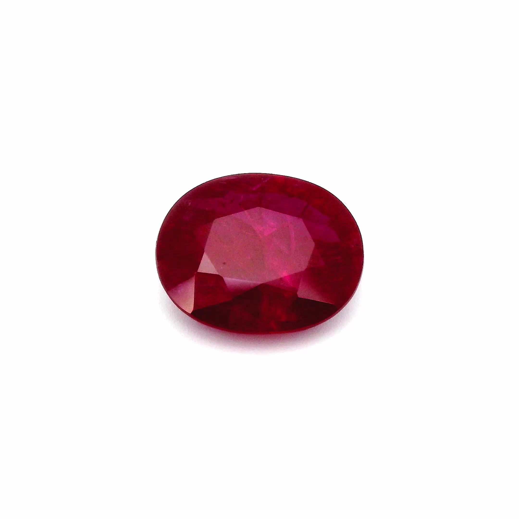 5.64 ct Oval Red Natural Ruby