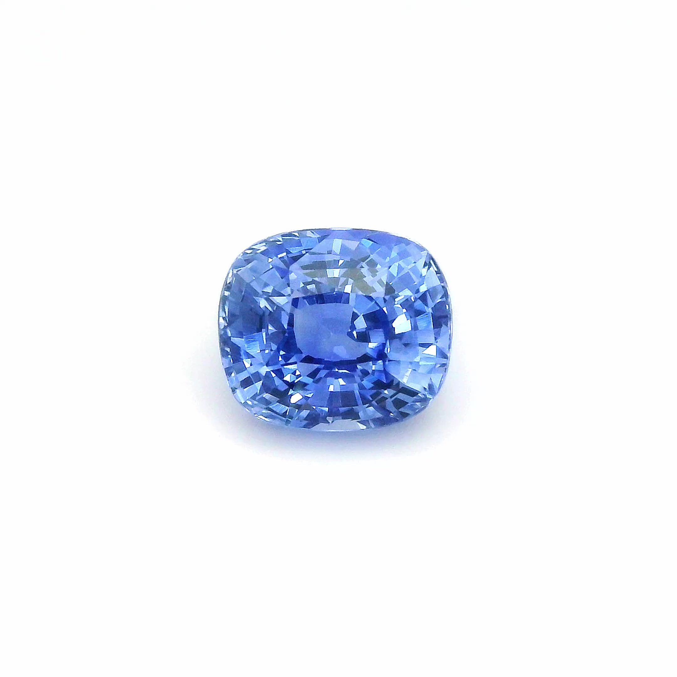 6.13 ct Cushion Blue Natural Sapphire