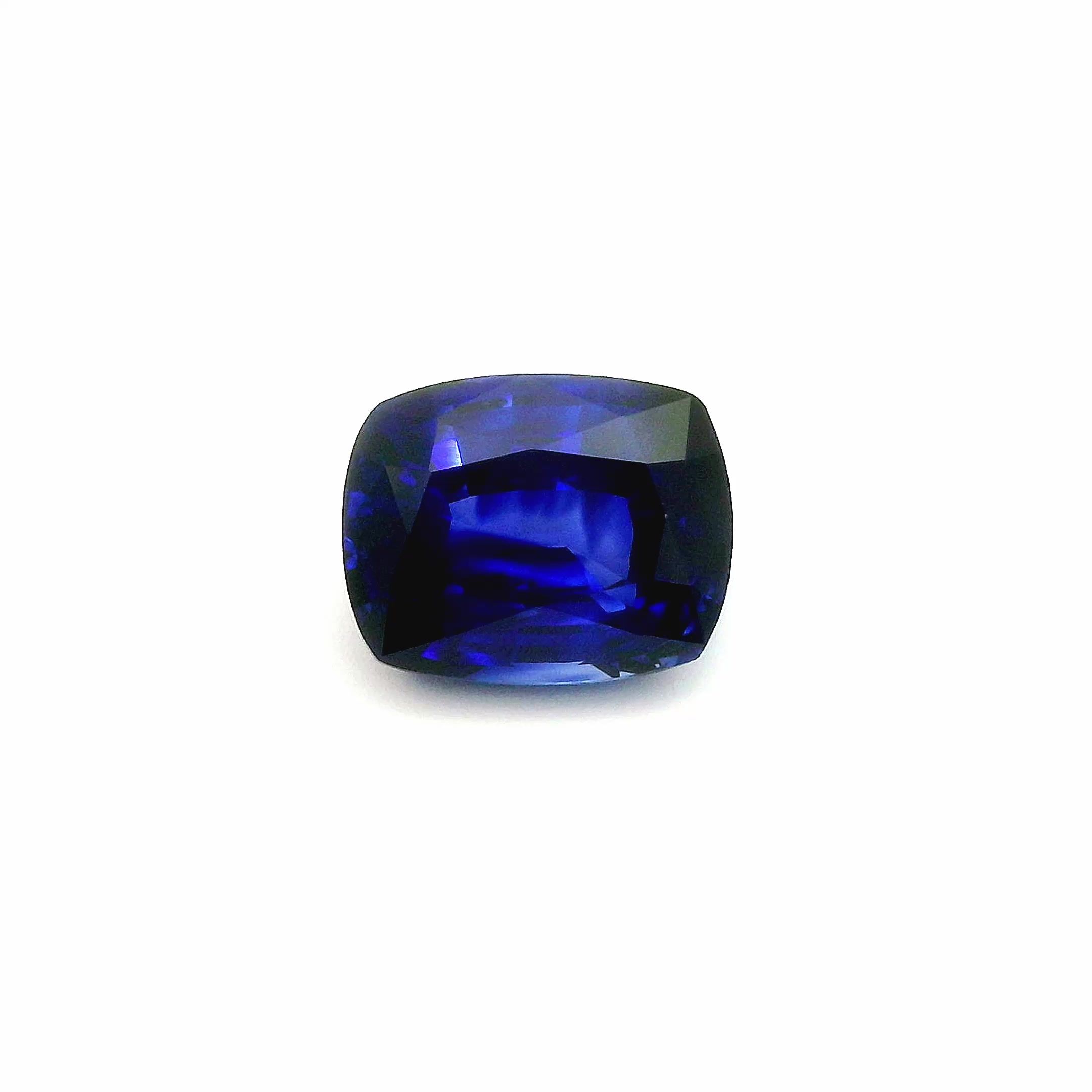 6.07 ct Cushion Blue Natural Sapphire