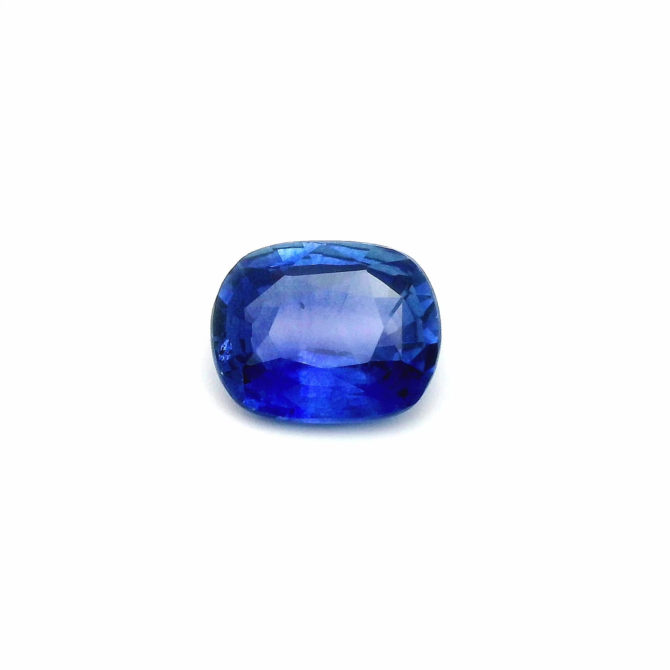 3.37 ct Cushion Blue Natural Sapphire