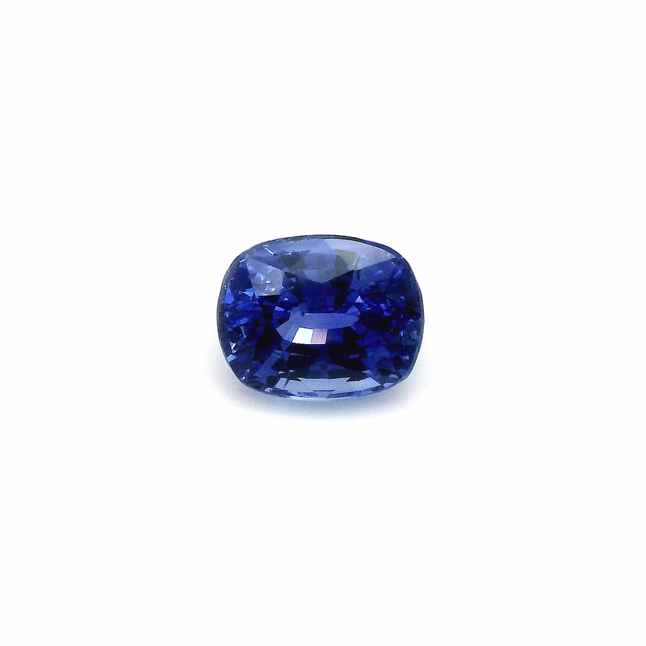 3.11 ct Cushion Blue Natural Sapphire