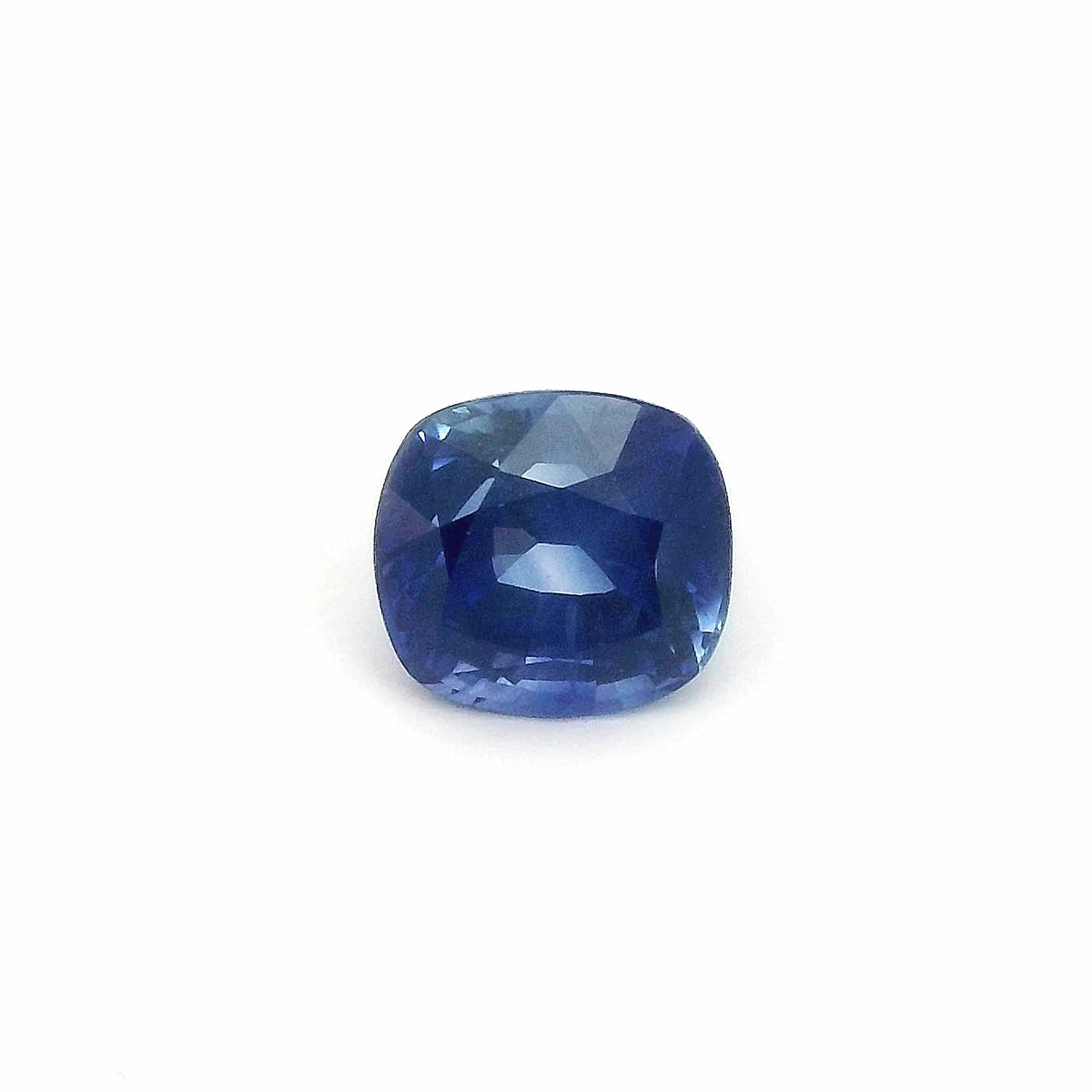 3.12 ct Cushion Blue Natural Sapphire