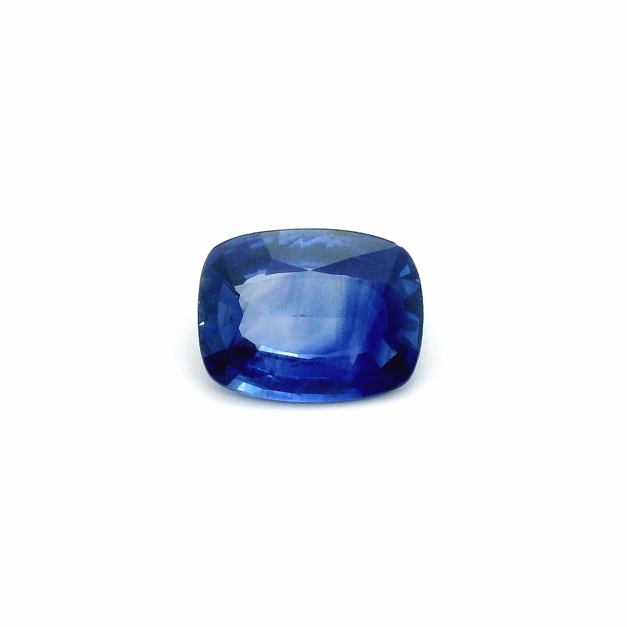 3.09 ct Cushion Blue Natural Sapphire