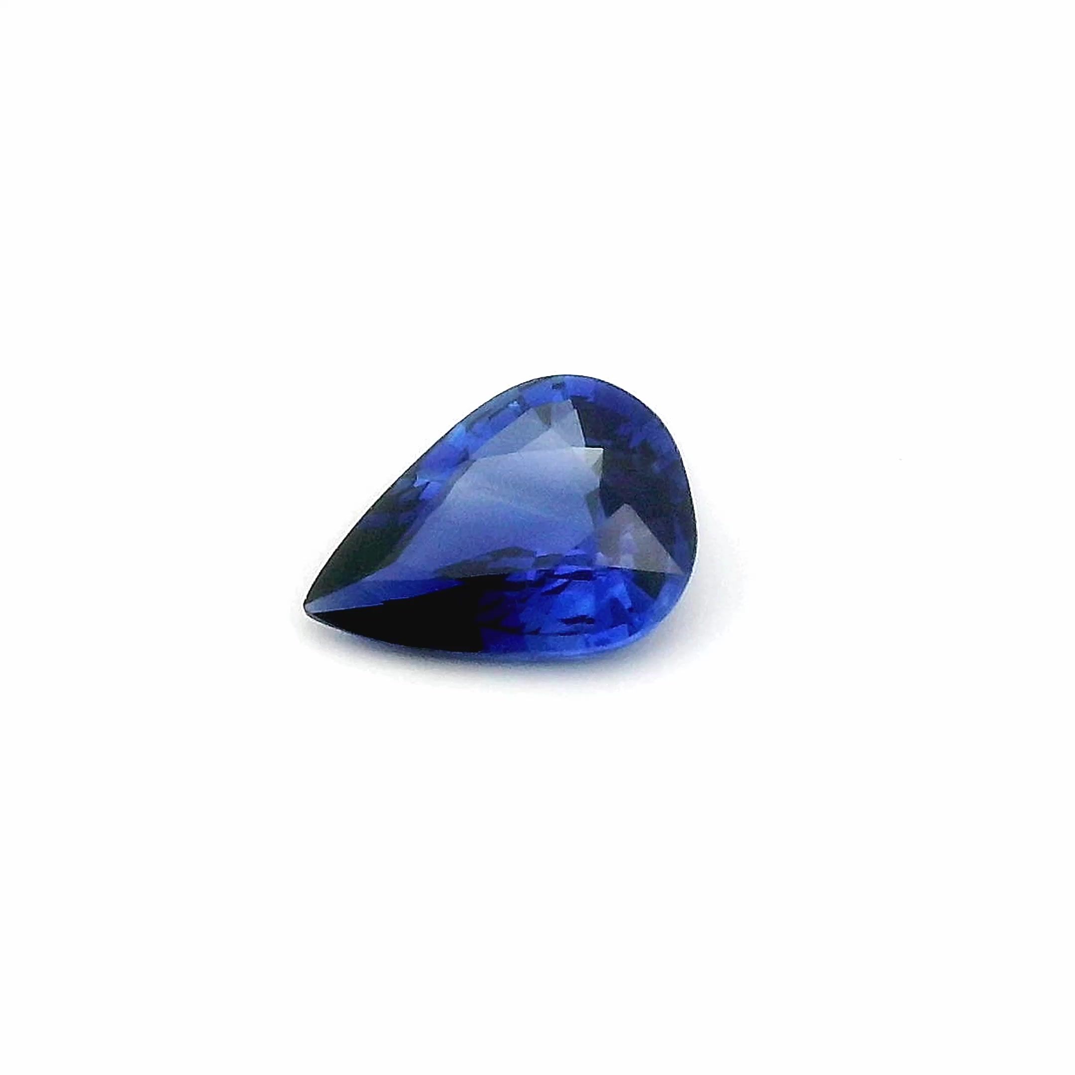1.33 ct Pear Blue Natural Sapphire