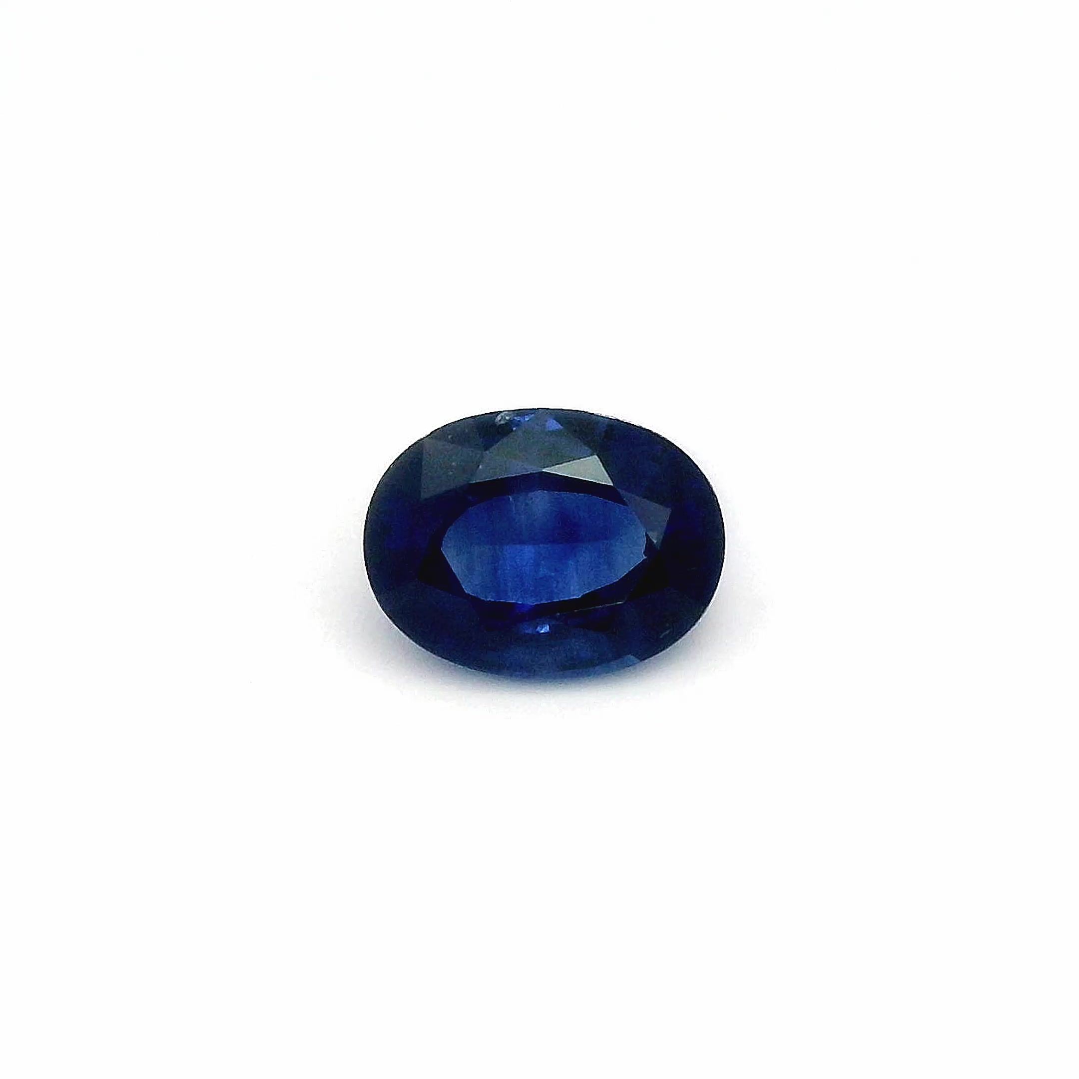 2.12 ct Oval Blue Natural Sapphire
