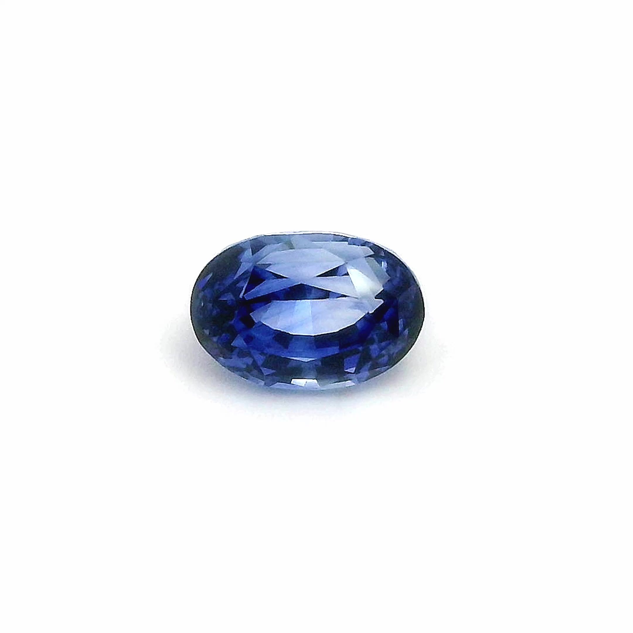 2.08 ct Oval Blue Natural Sapphire