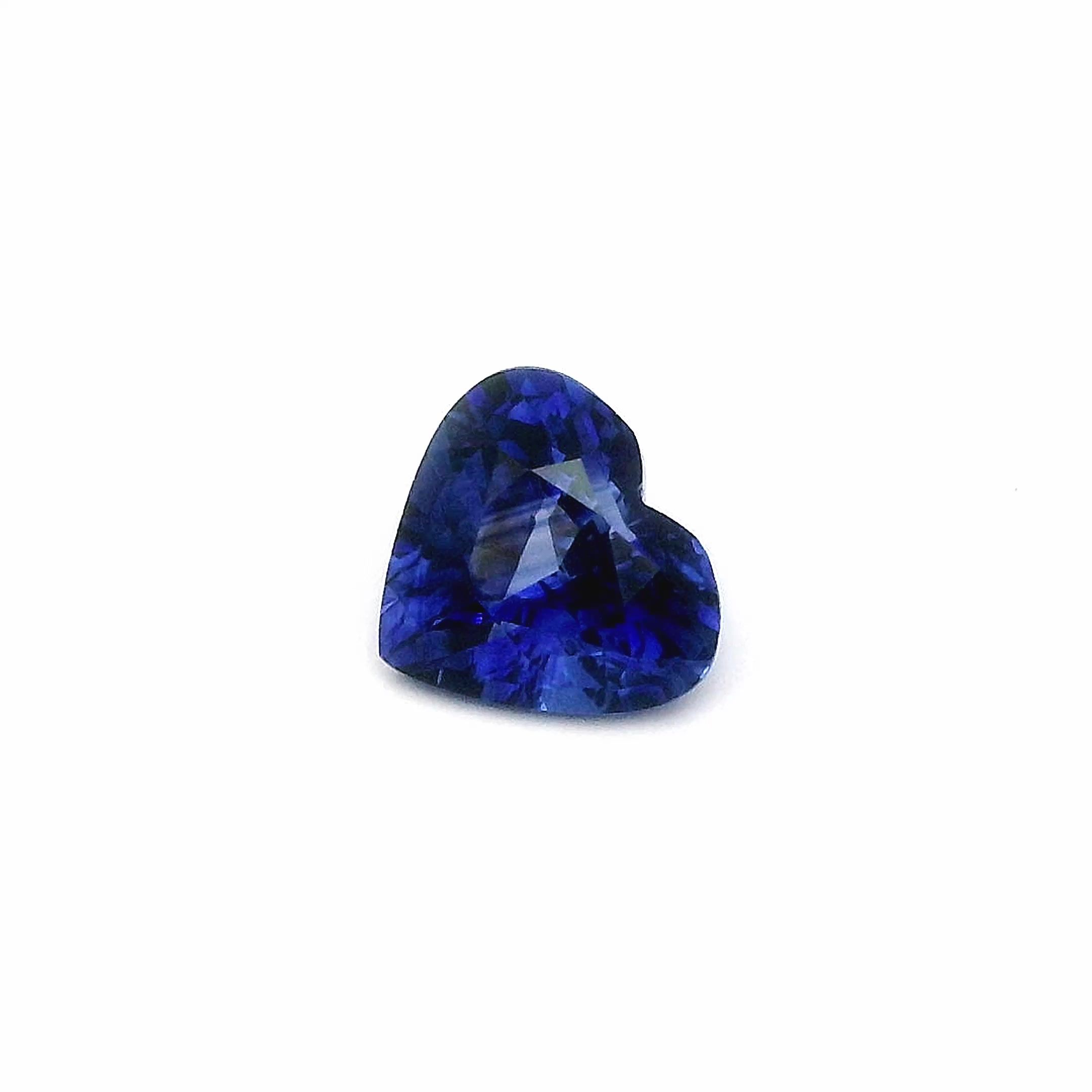 1.75 ct Heart Blue Natural Sapphire
