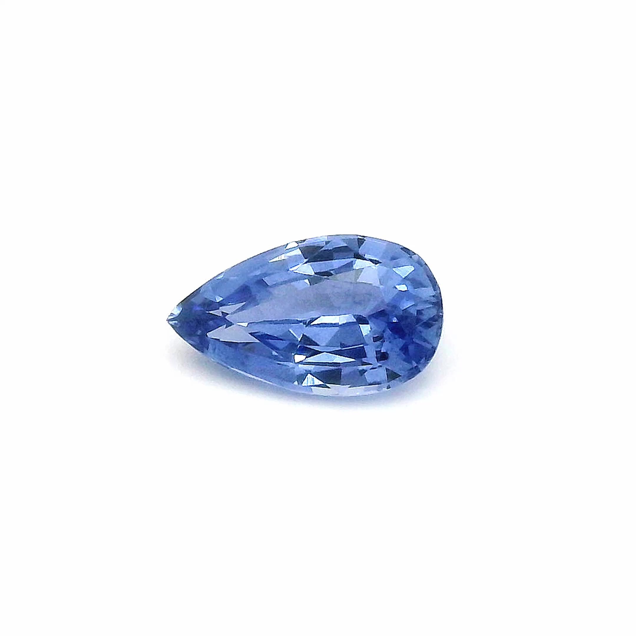 1.64 ct Pear Blue Natural Sapphire