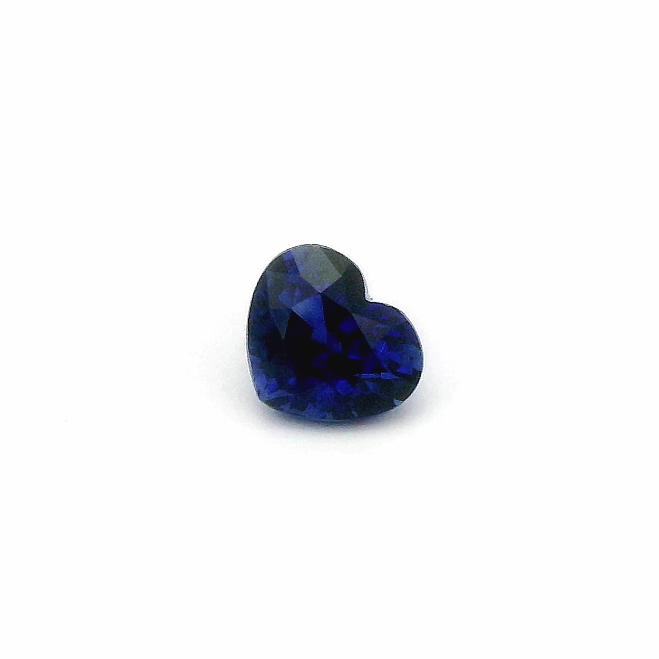 0.95 ct Heart Blue Natural Sapphire