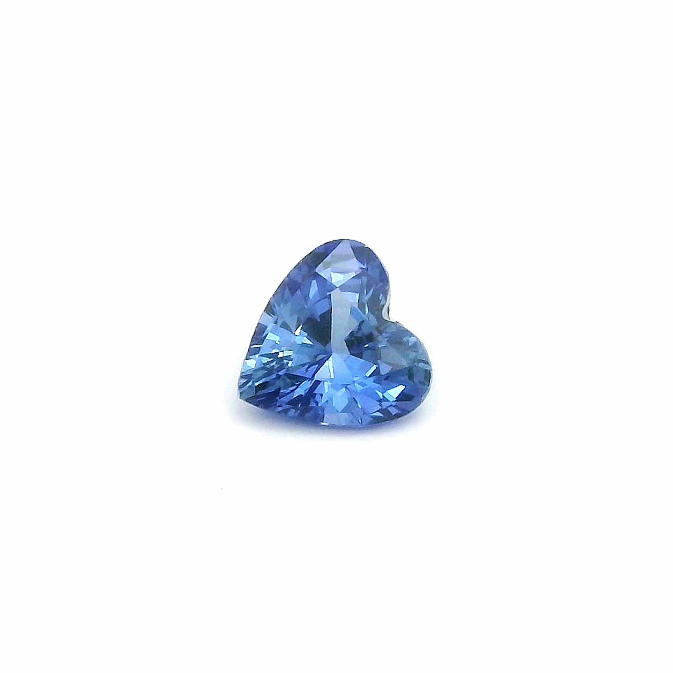 0.96 ct Heart Blue Natural Sapphire