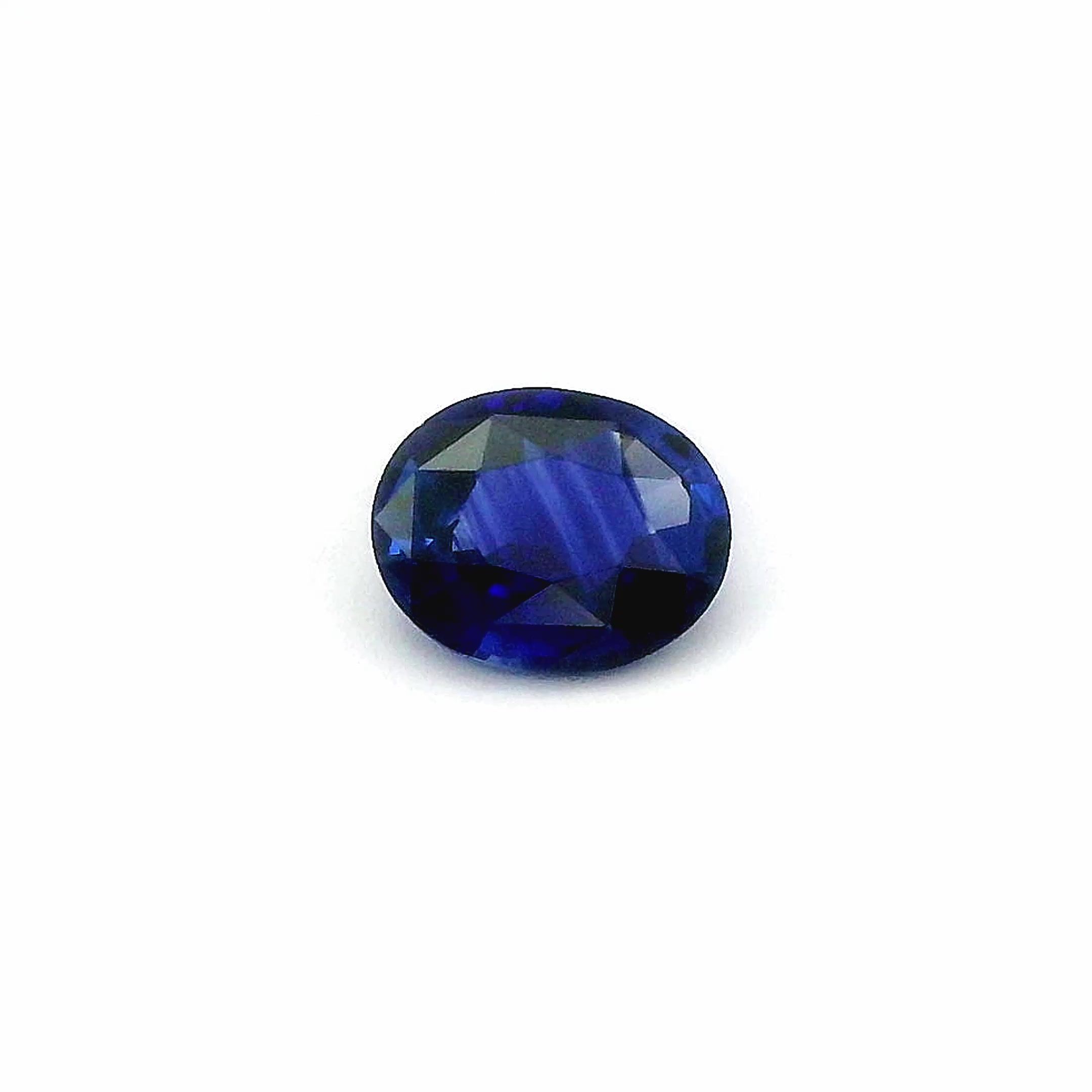 0.97 ct Oval Blue Natural Sapphire