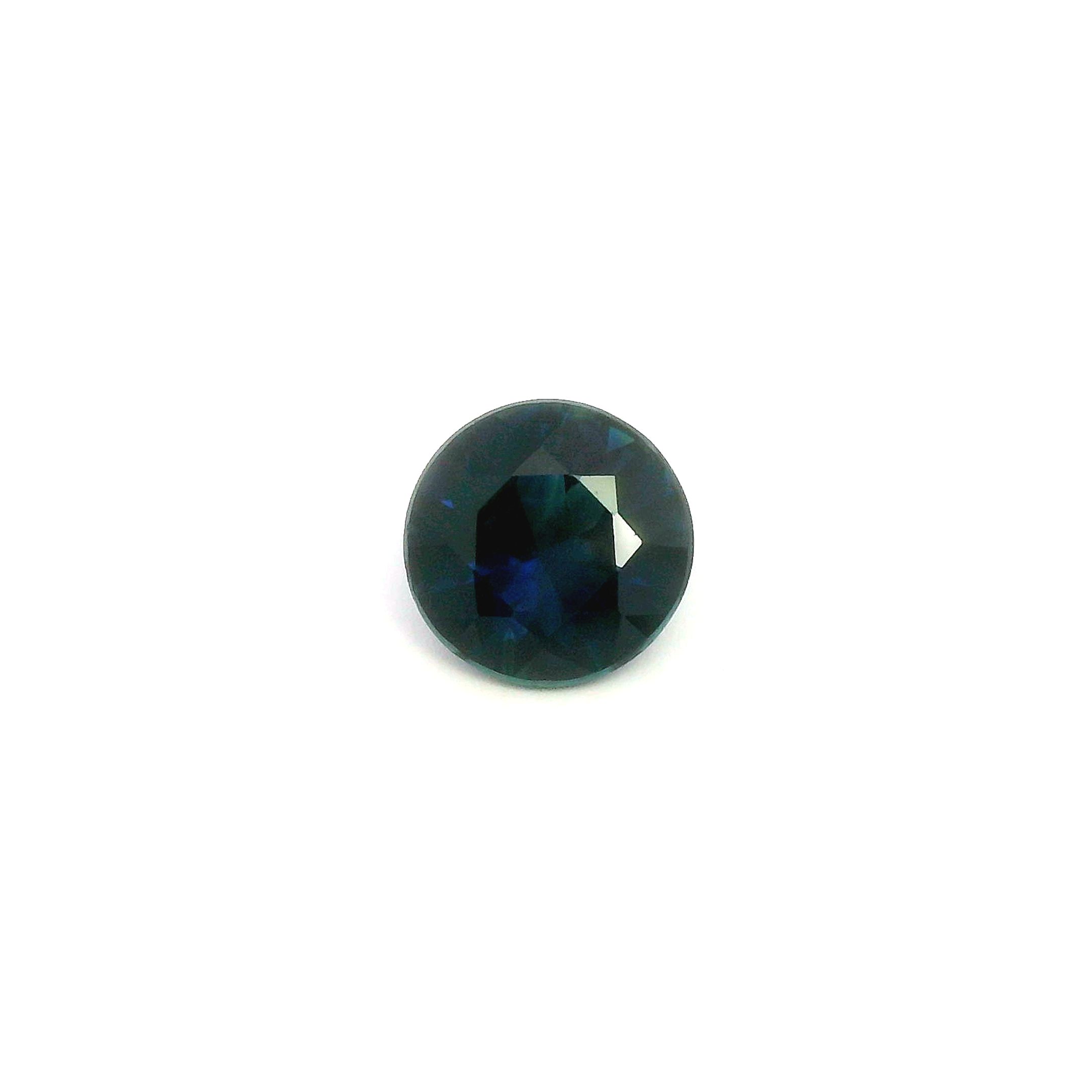 1.43 ct Round Blue Natural Sapphire