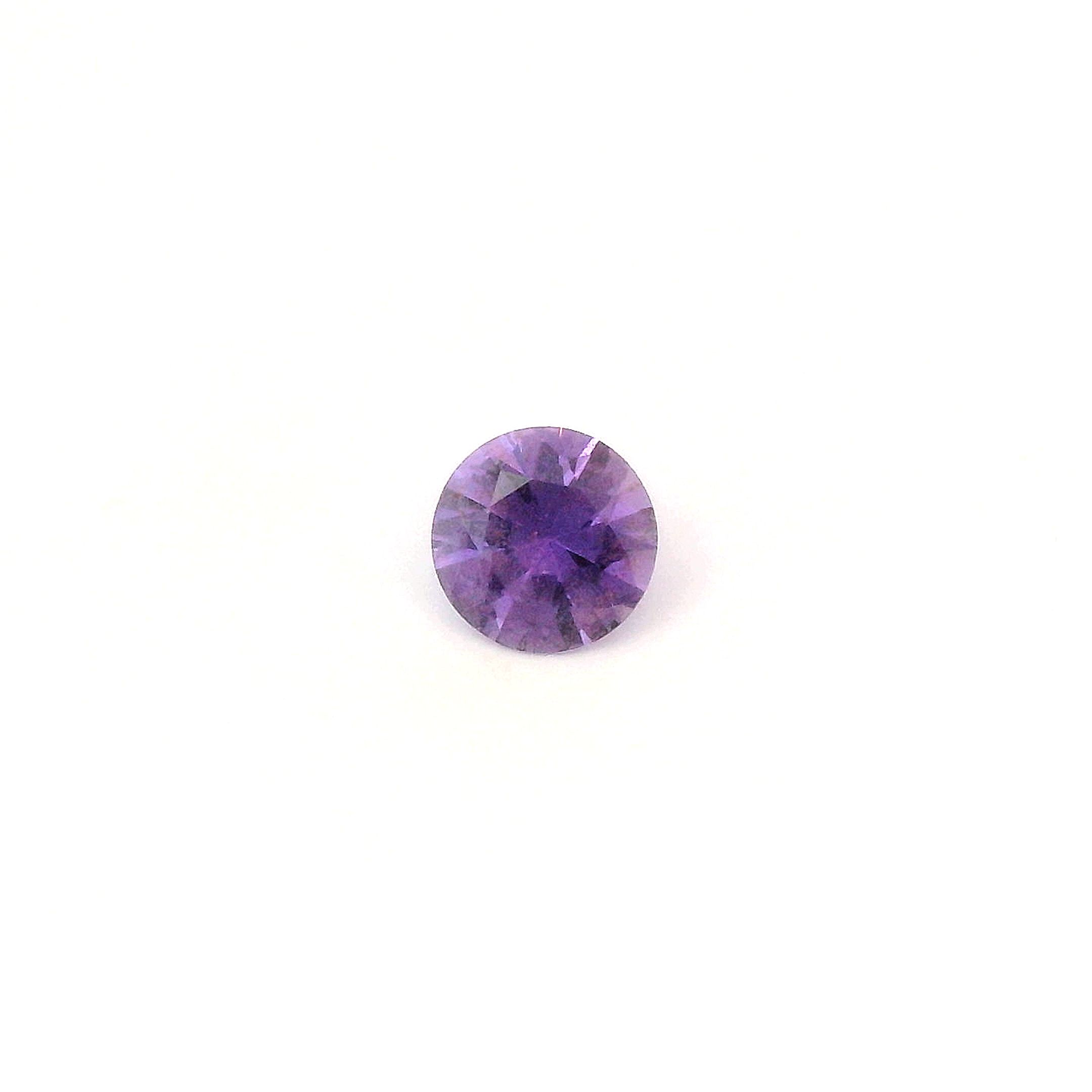 0.58 ct Round Purple Natural Sapphire