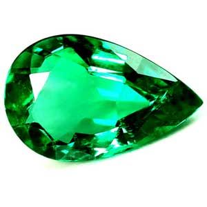 0.67 ct Pear Green Natural Emerald