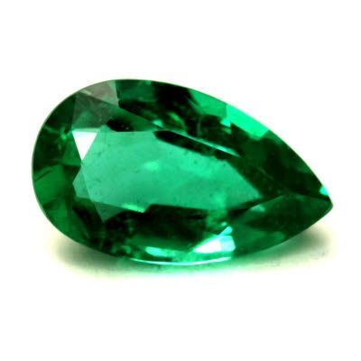 0.95 ct Pear Green Natural Emerald