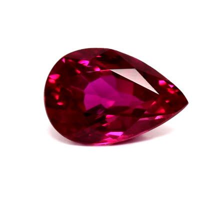 0.63 ct Pear Red Natural Ruby