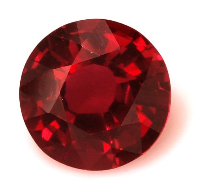 1.48 ct Round Red Natural Ruby