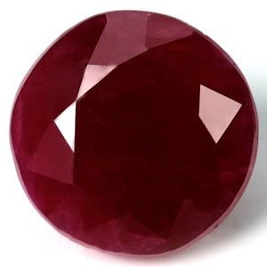 2.85 ct Round Red Natural Ruby