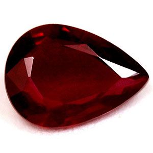 0.78 ct Pear Red Natural Ruby