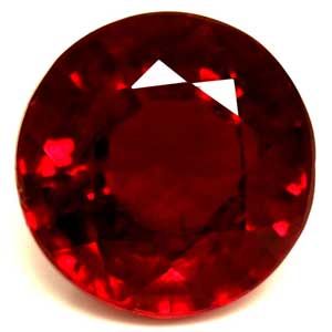 0.89 ct Round Red Natural Ruby