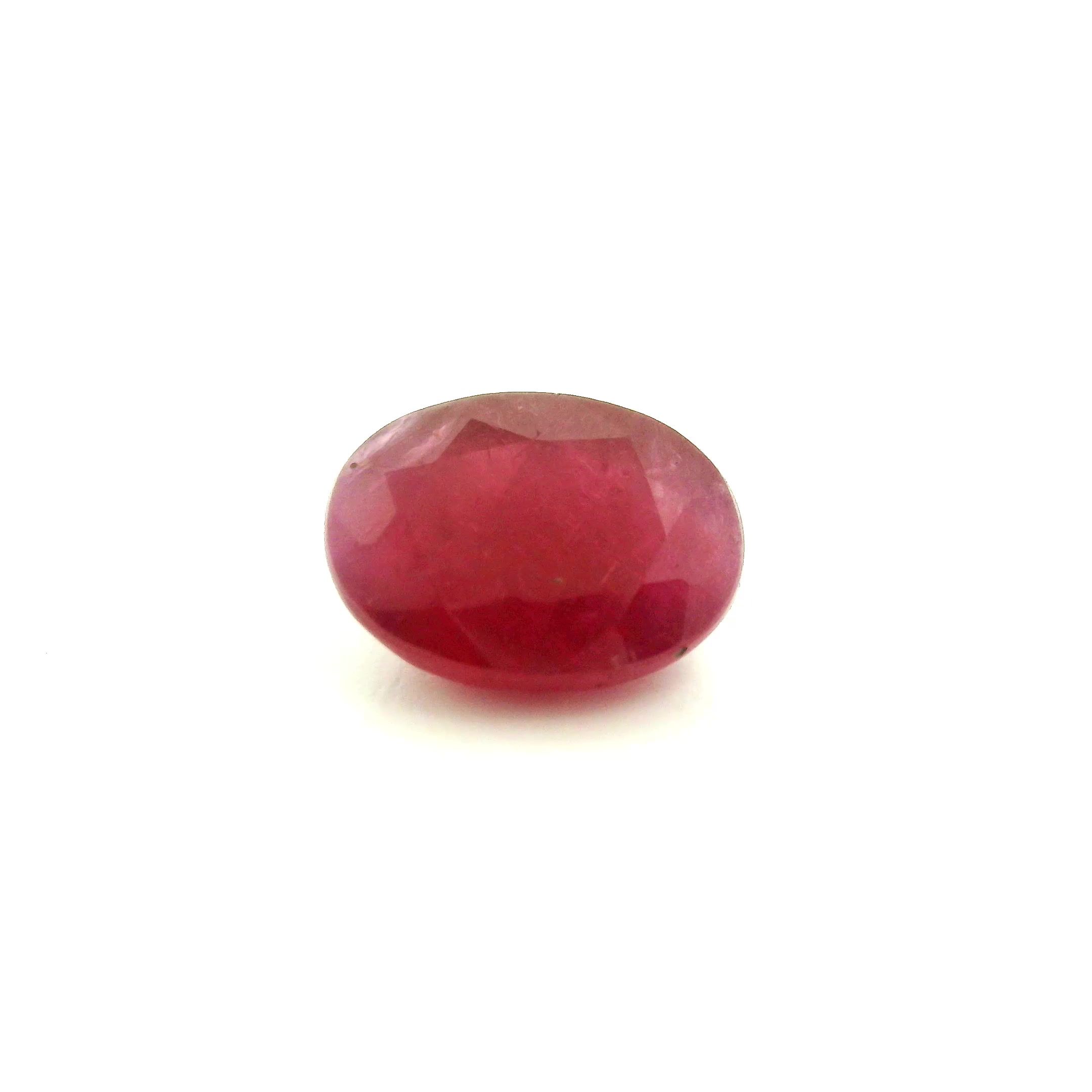 2.87 ct Oval Red Natural Ruby