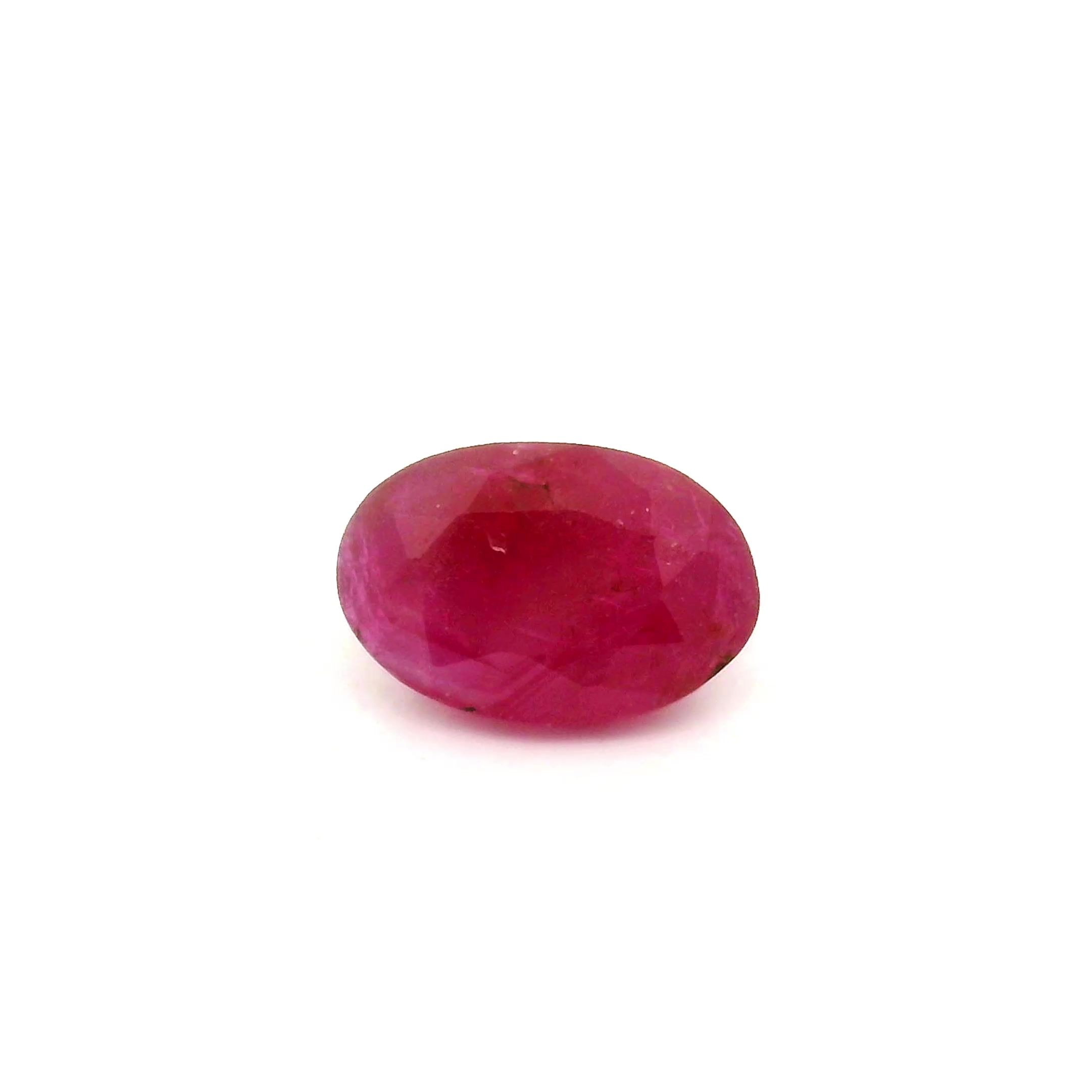 0.88 ct Oval Red Natural Ruby